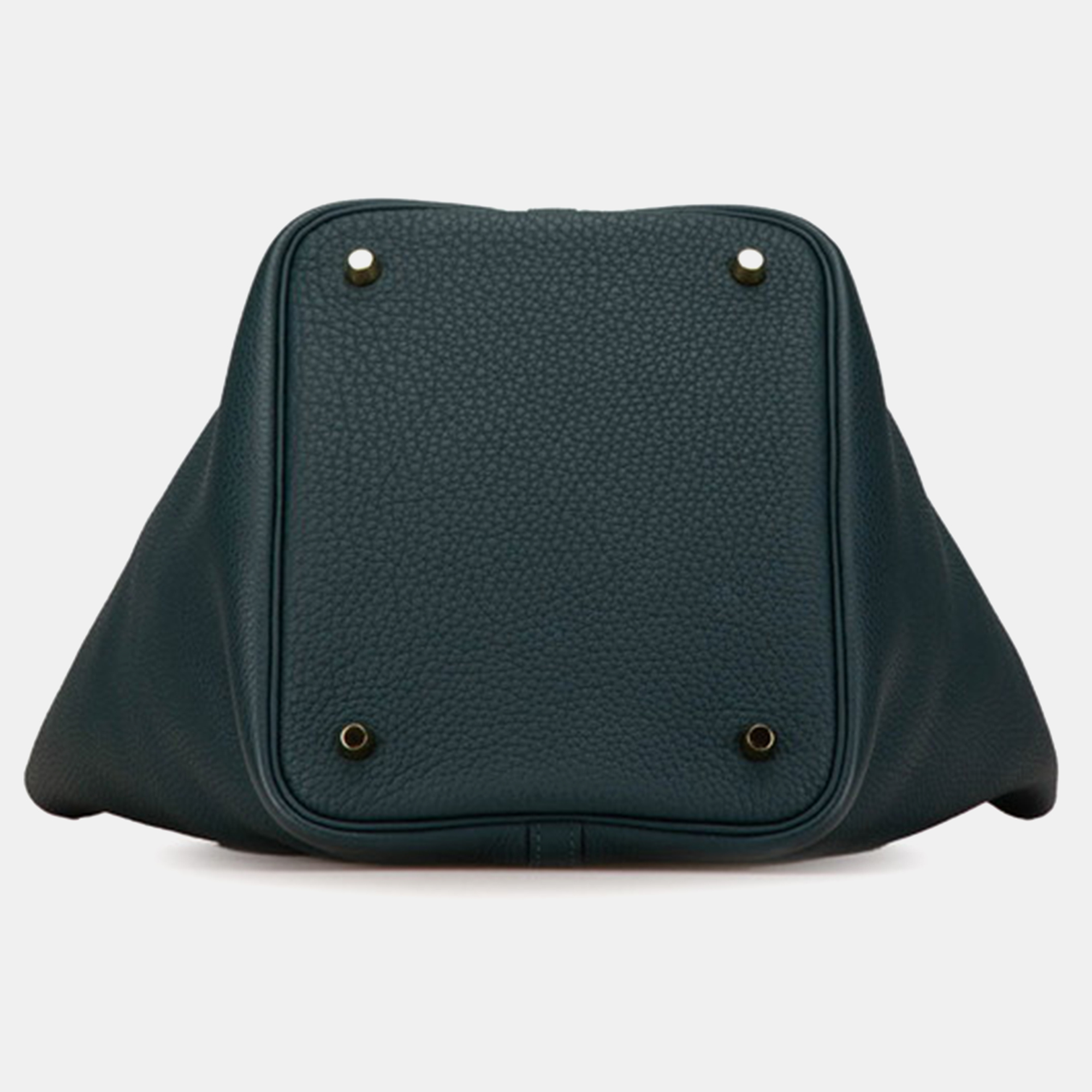 Hermes Green Leather Picotin Lock MM Handbag 