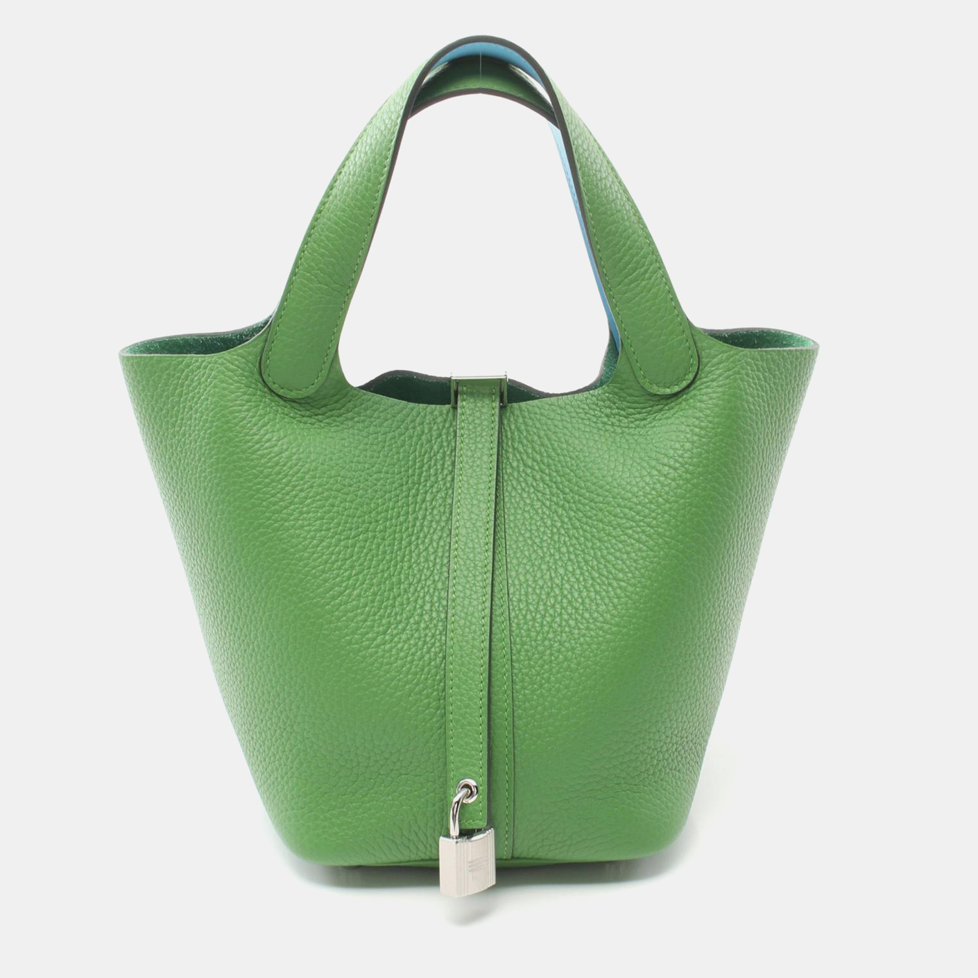 

Hermes Green Leather Picotin Lock PM Handbag