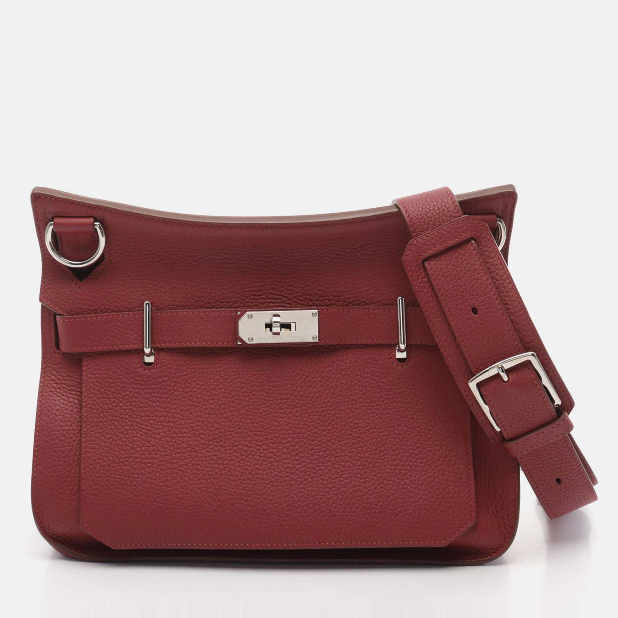 

Hermes Red Leather Jypsiere 31 Crossbody Bag, Brown