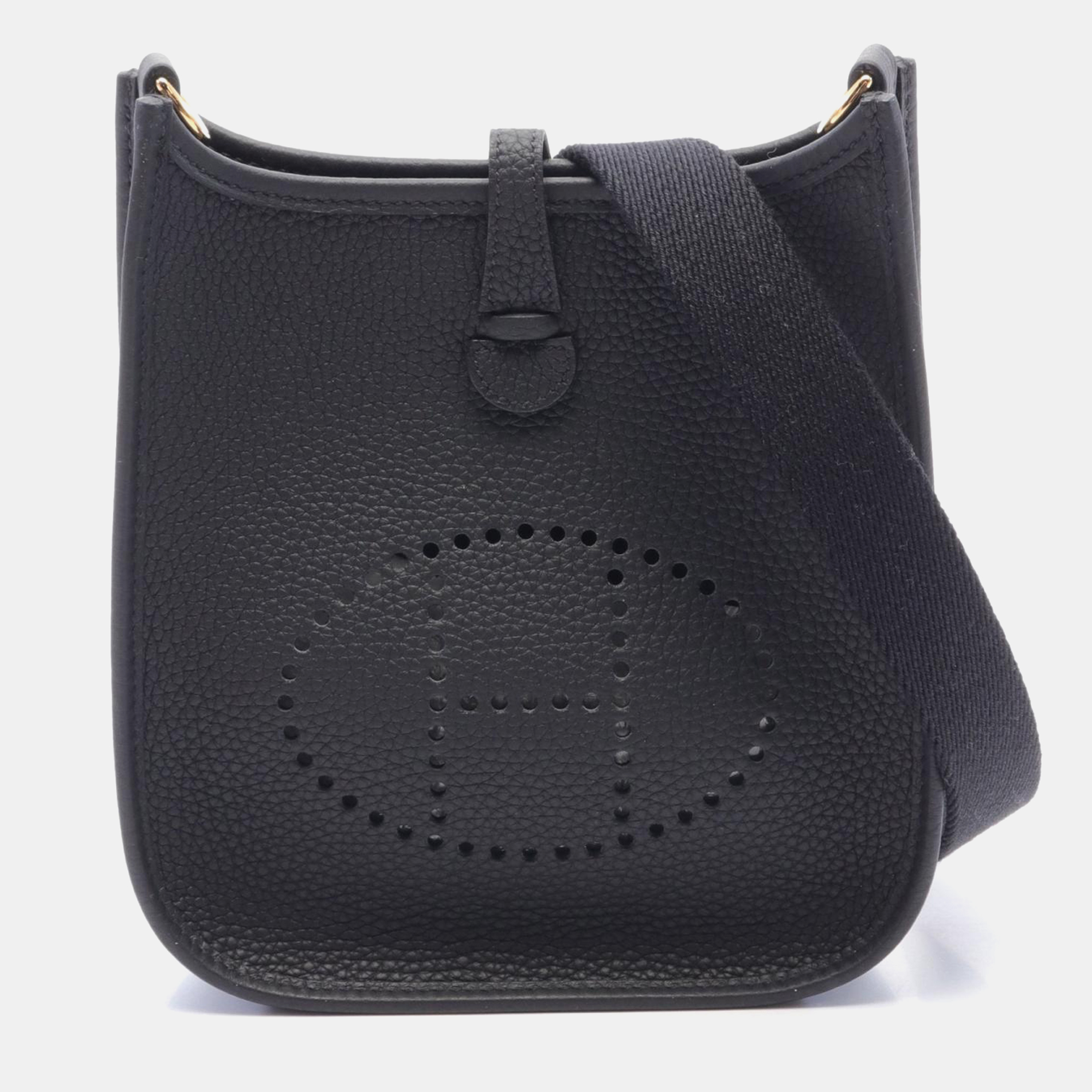 

Hermes Black Leather Evelyne TPM Crossbody Bag