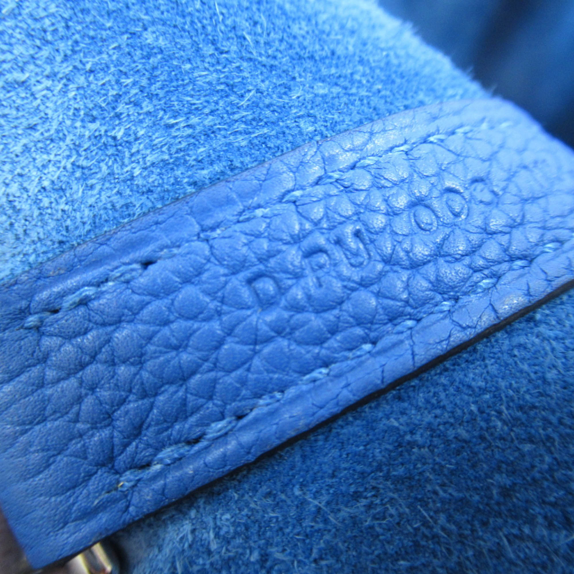 Hermes Blue Mykonos Leather Picotin Lock MM Handbag 