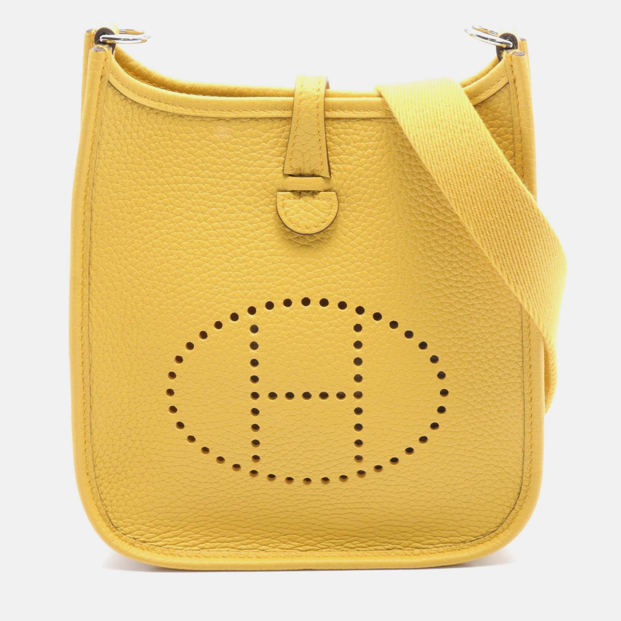 

Hermes Yellow Leather Evelyne TPM Crossbody Bag