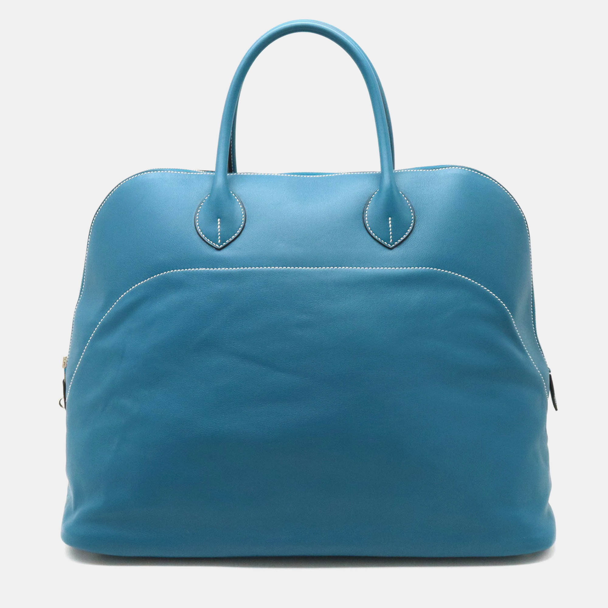 

Hermes Bolide Relax 45 Boston Bag Blue Leather