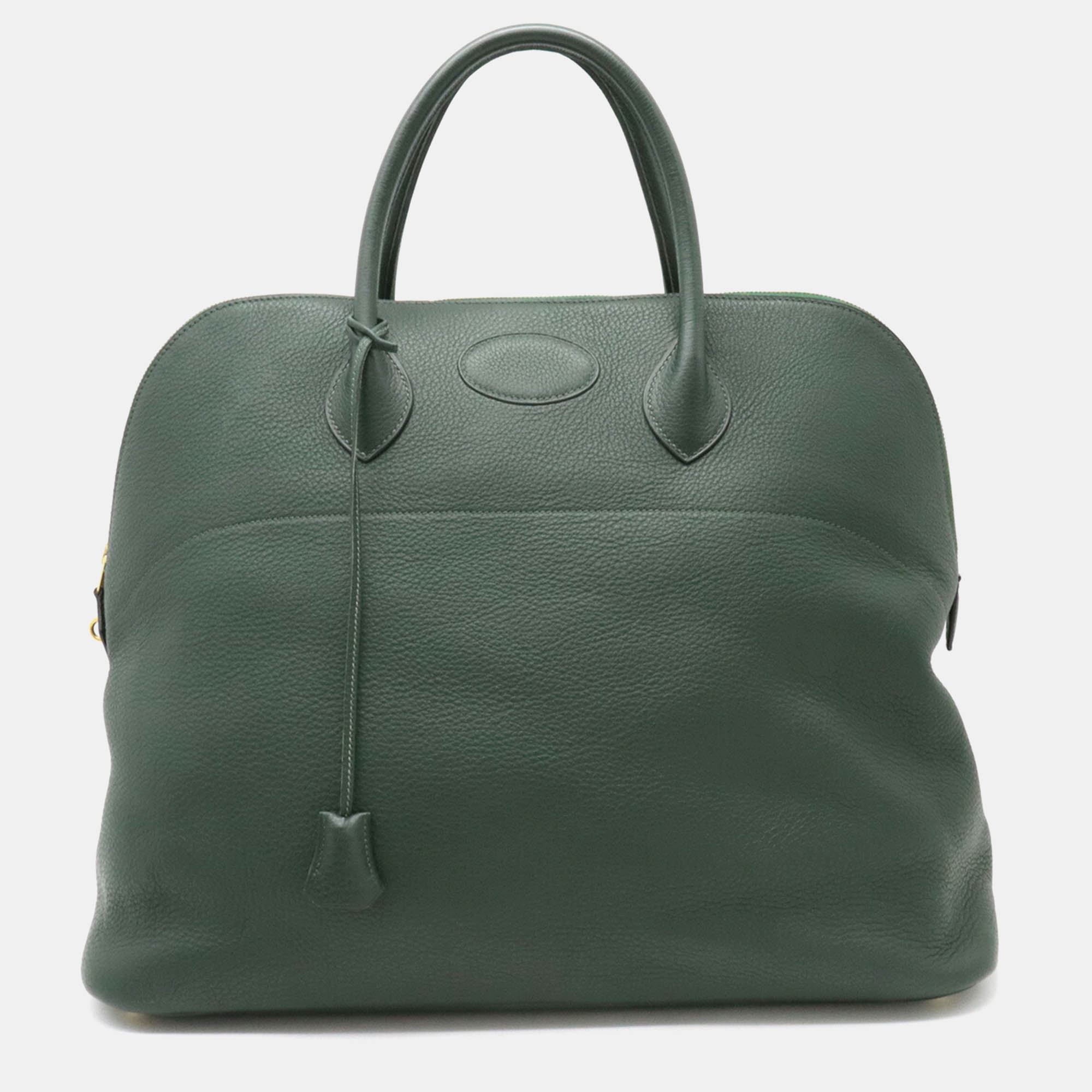 

Hermes Green Leather Bolide 45 Travel Bag