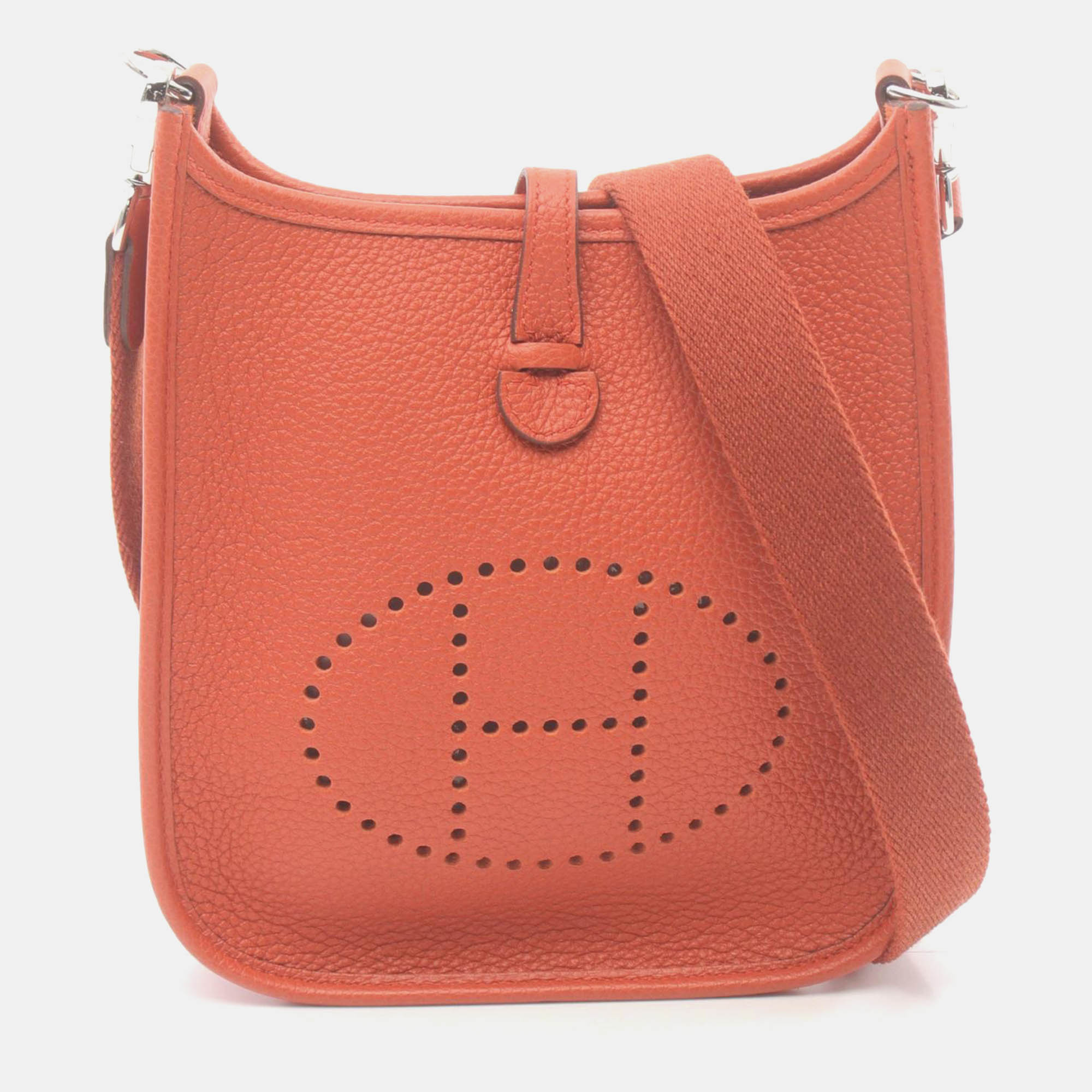 

Hermes Brown Leather Evelyne TPM Crossbody Bag