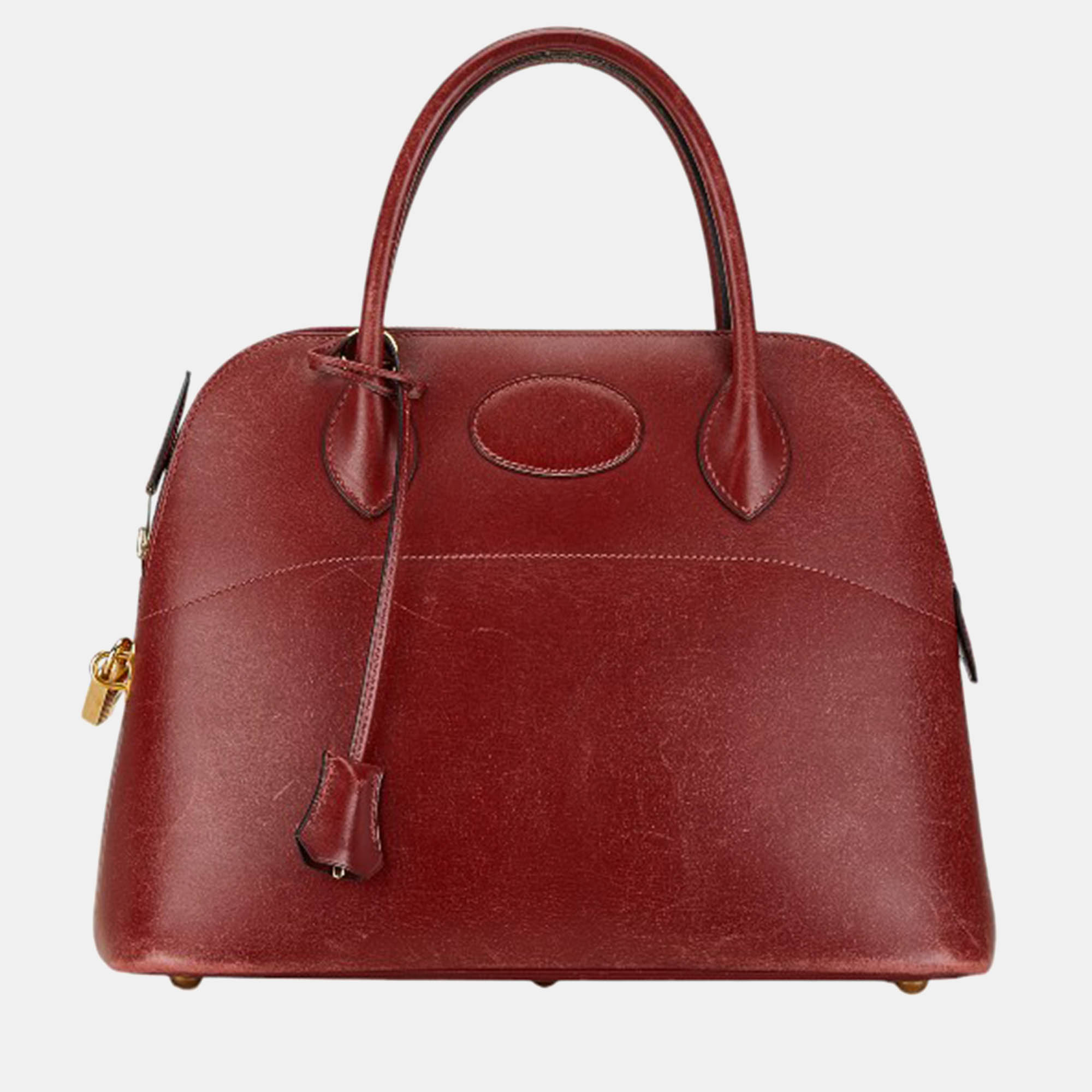 

Hermes Red Leather Bolide 31 Handbag