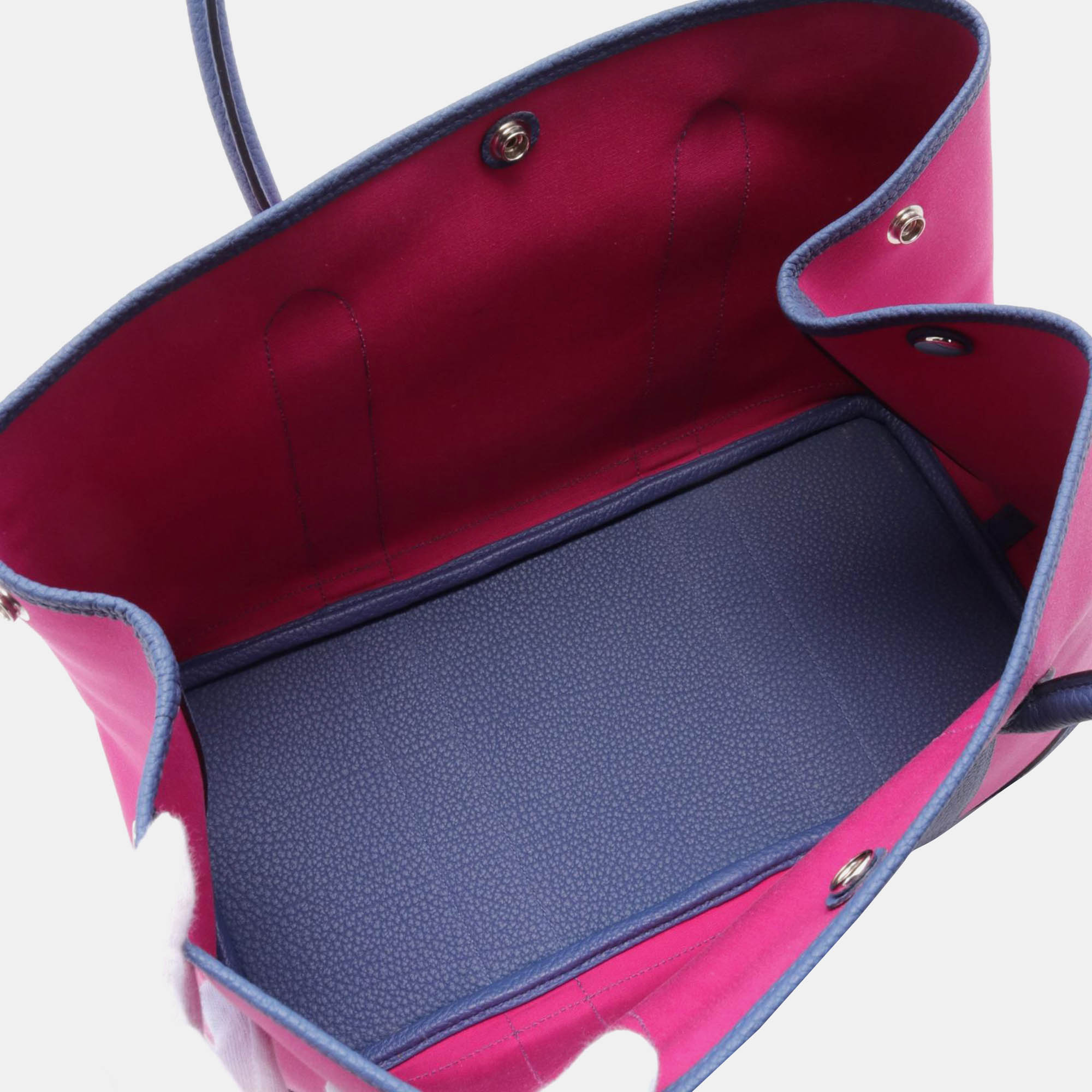 Hermes Pink Canvas & Leather Garden Party PM Tote Bag 