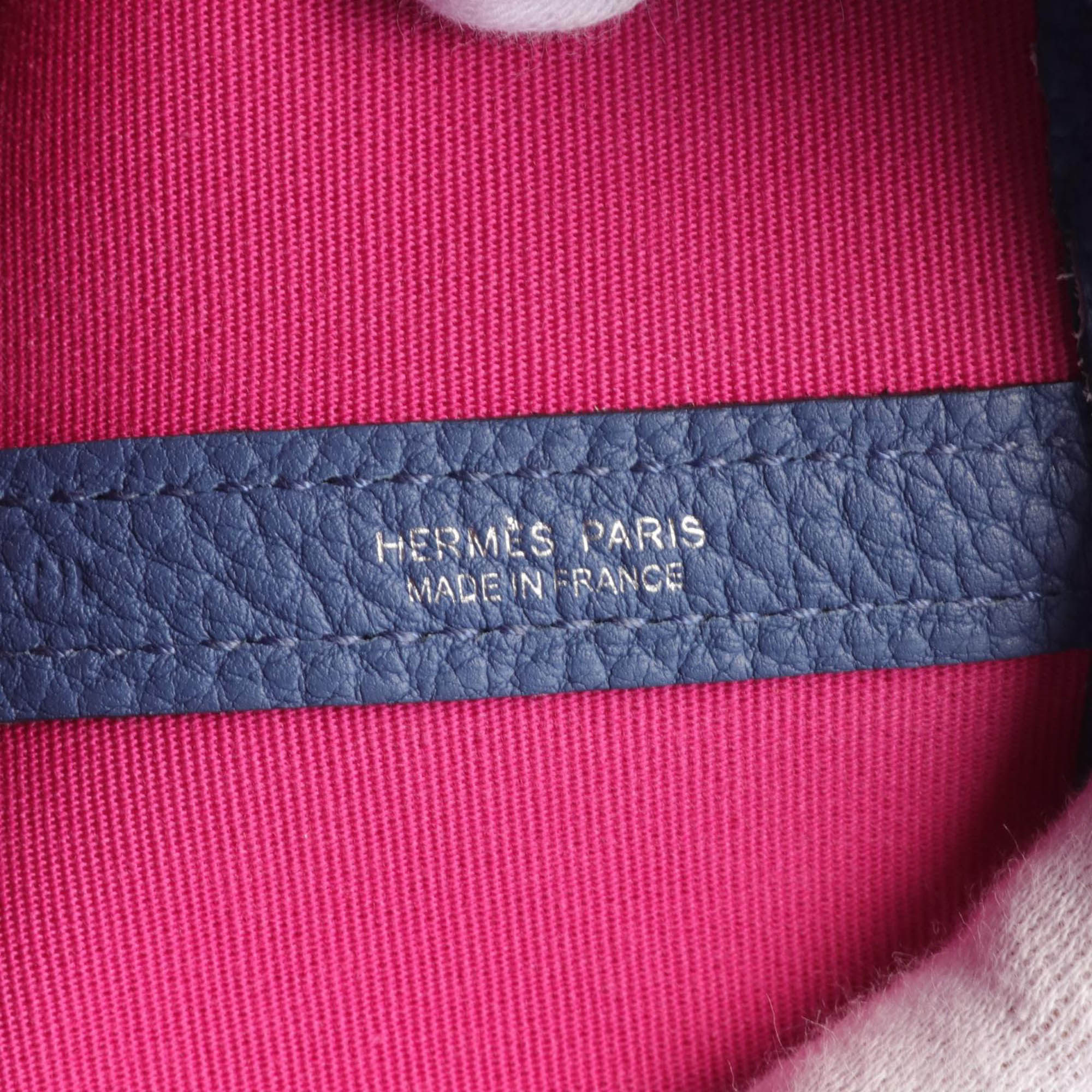 Hermes Pink Canvas & Leather Garden Party PM Tote Bag 