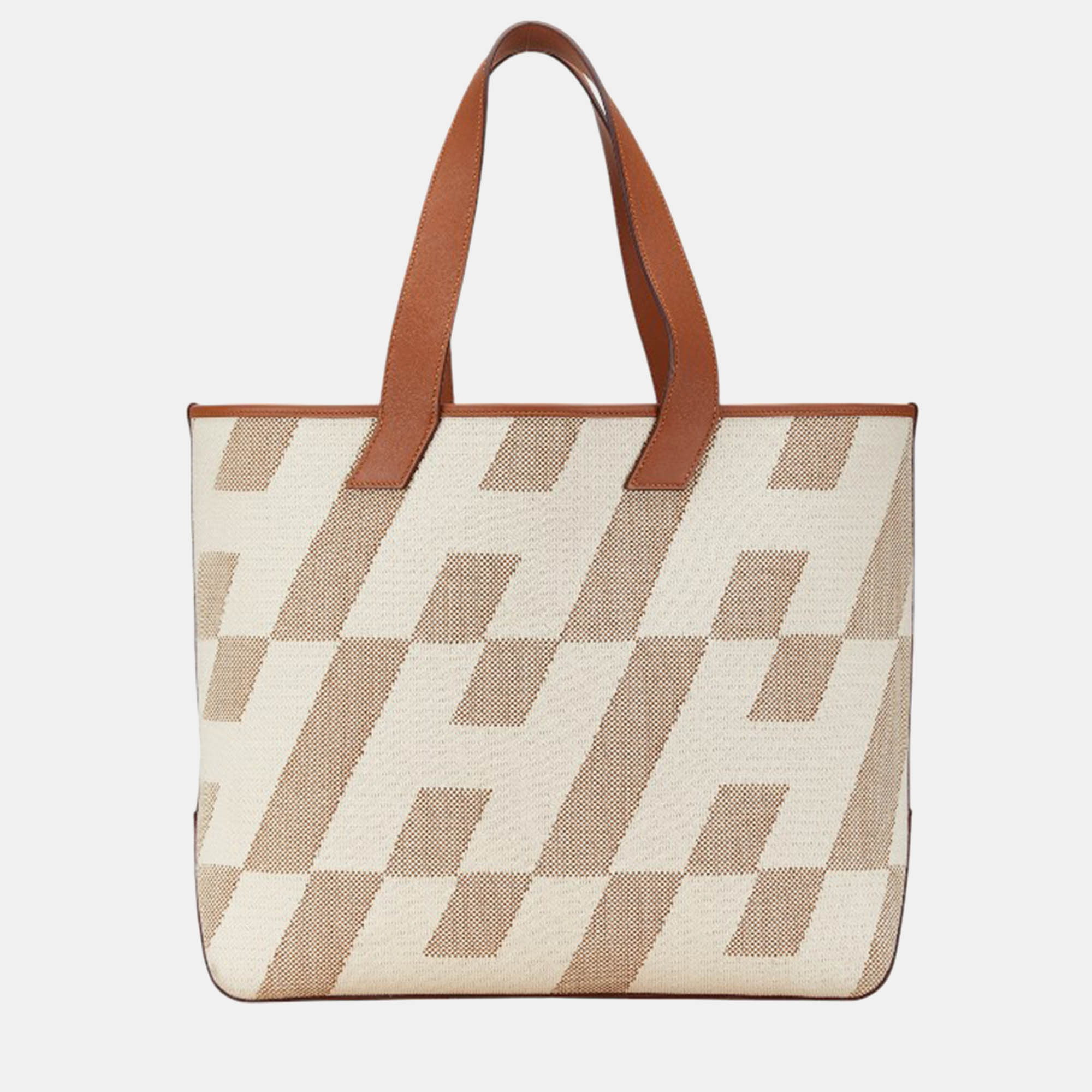 

Hermes Beige Canvas H Ambie GM Tote Bag