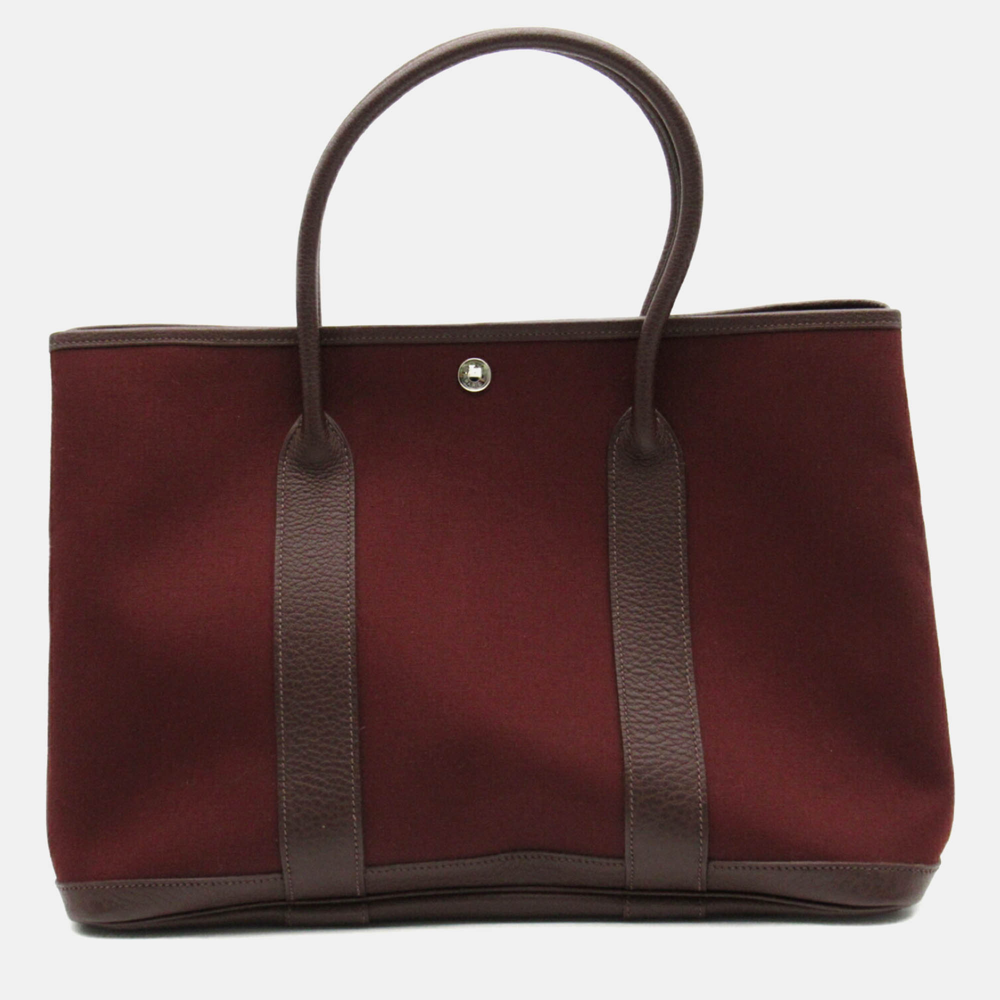 

Hermes Red Canvas Garden Party PM Tote Bag