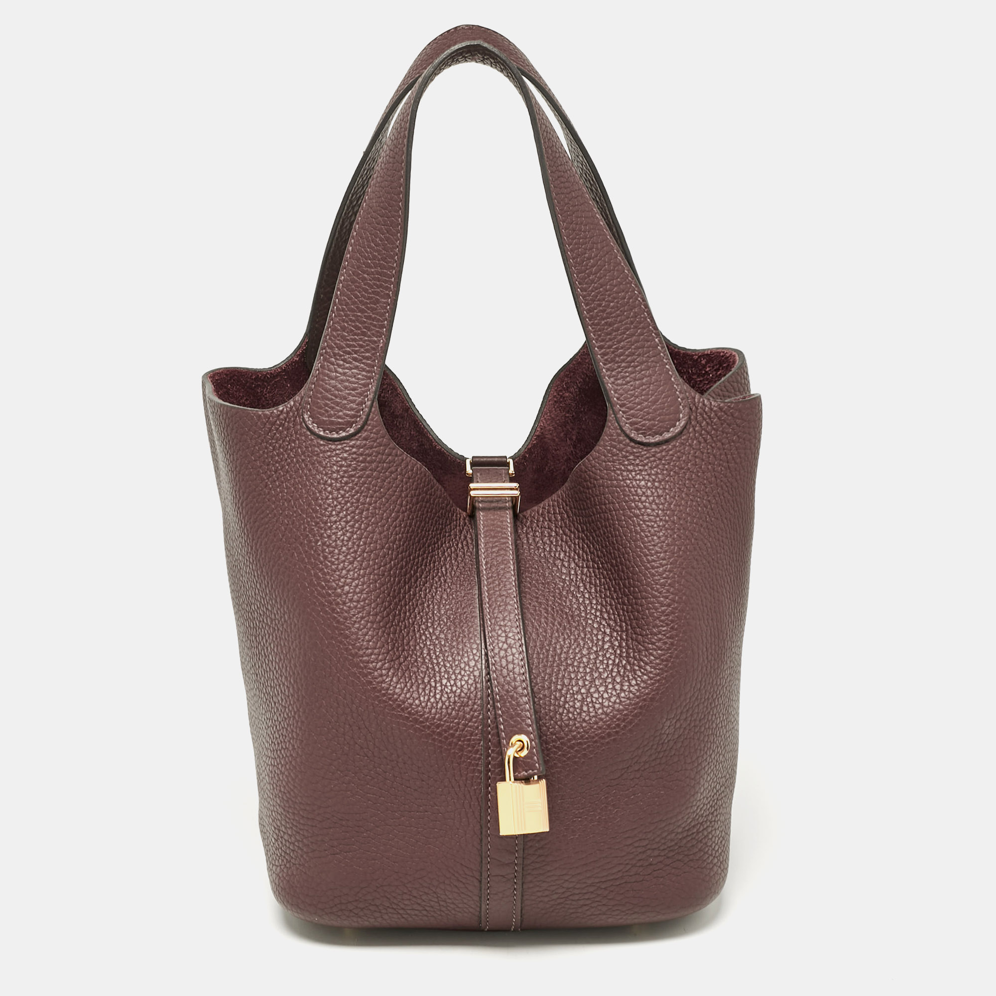 

Hermès Rouge Sellier Taurillon Clemence Leather Picotin Lock 22 Bag, Burgundy