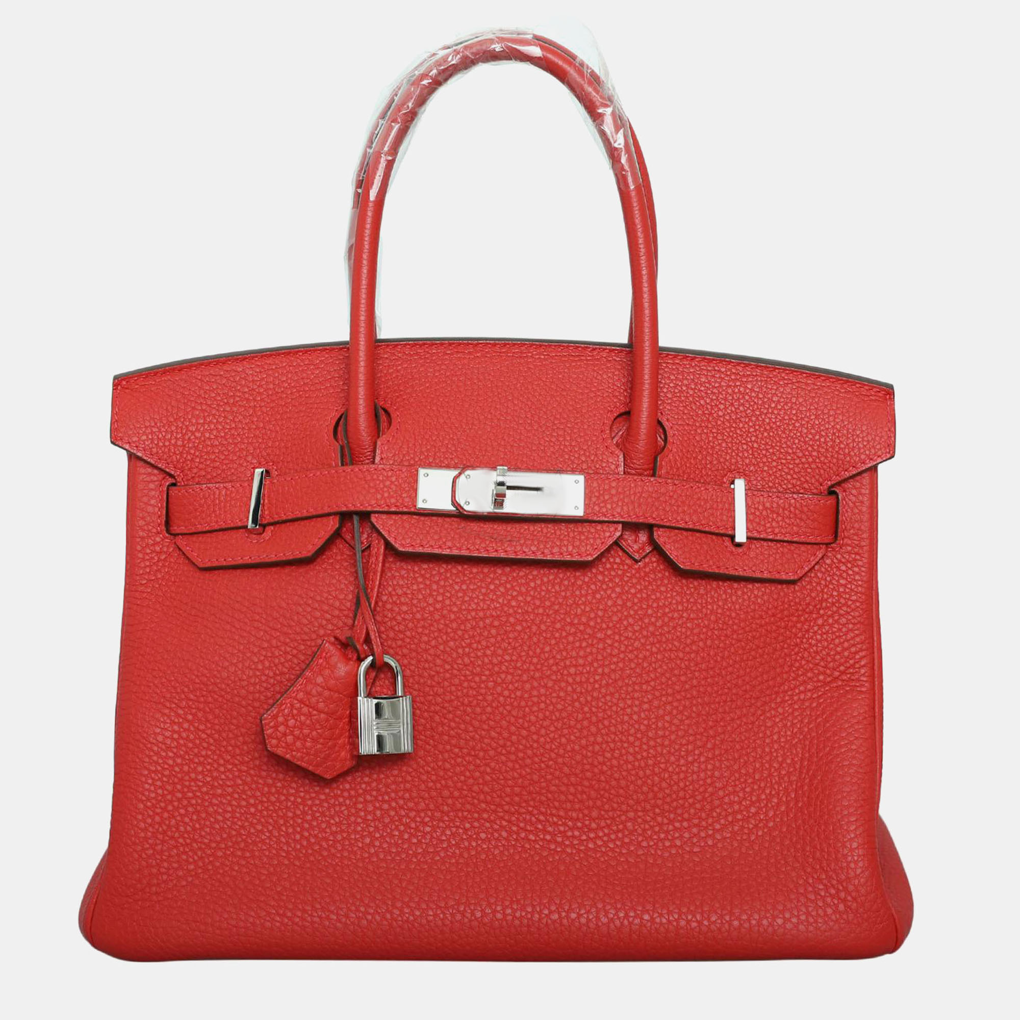 

Hermes Clemence Birkin 30 Bag, Red