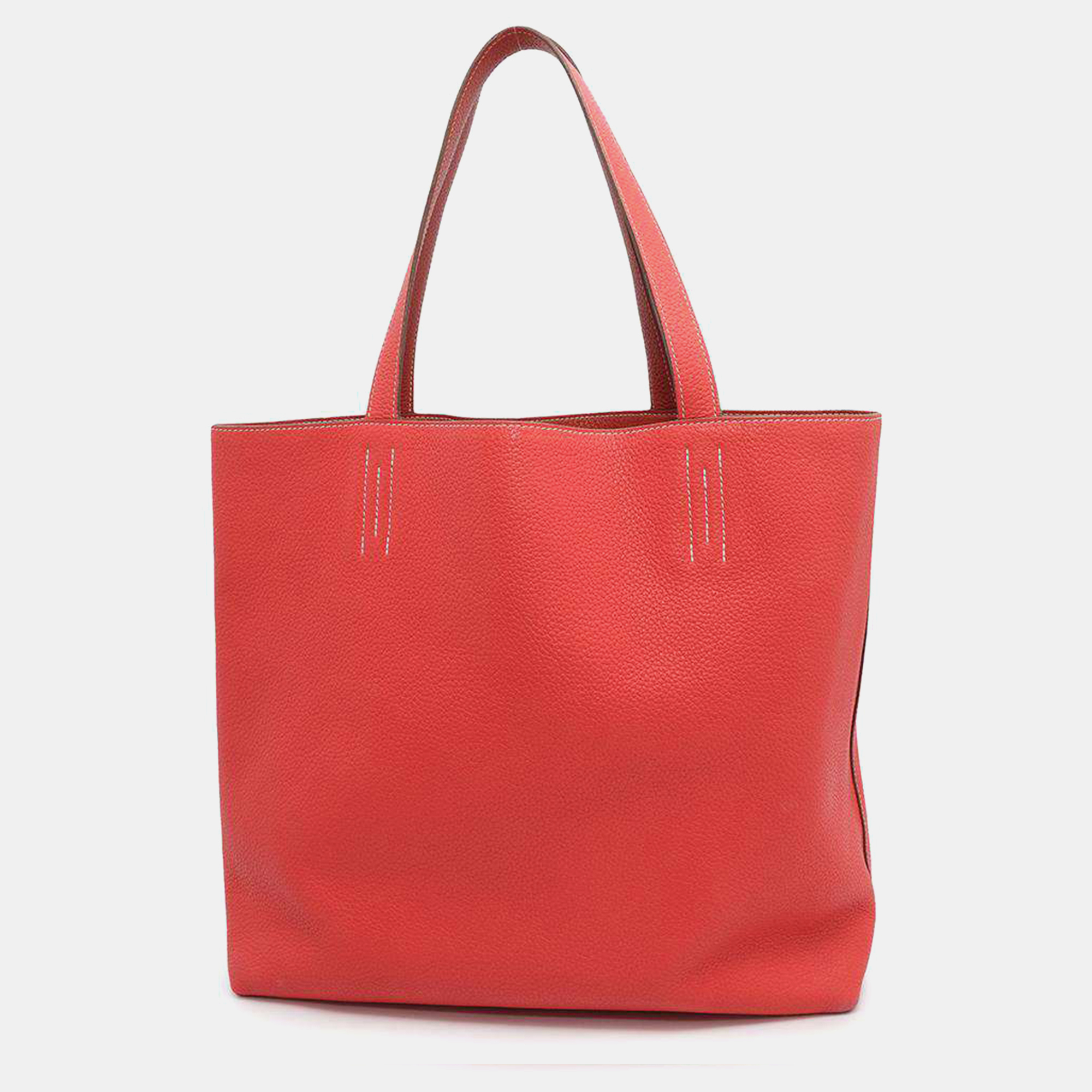 

Hermes Double Sense Rose Jaipur/Sanguine Taurillon Clemence Size, Red