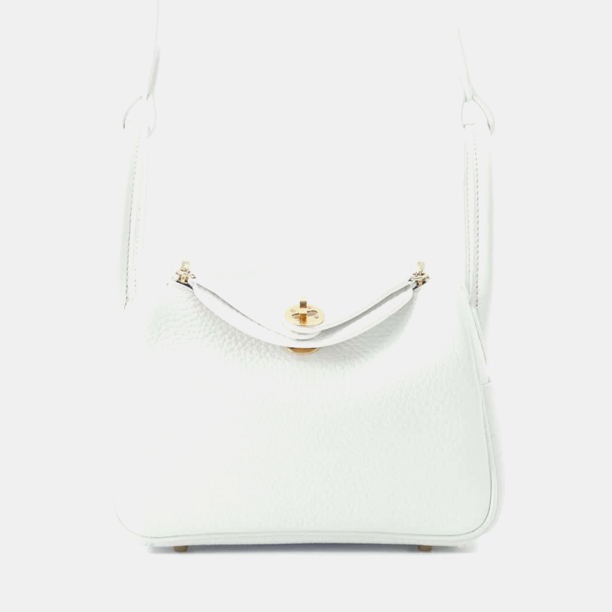 

Hermes Lindy New White Taurillon Clemence Size Mini