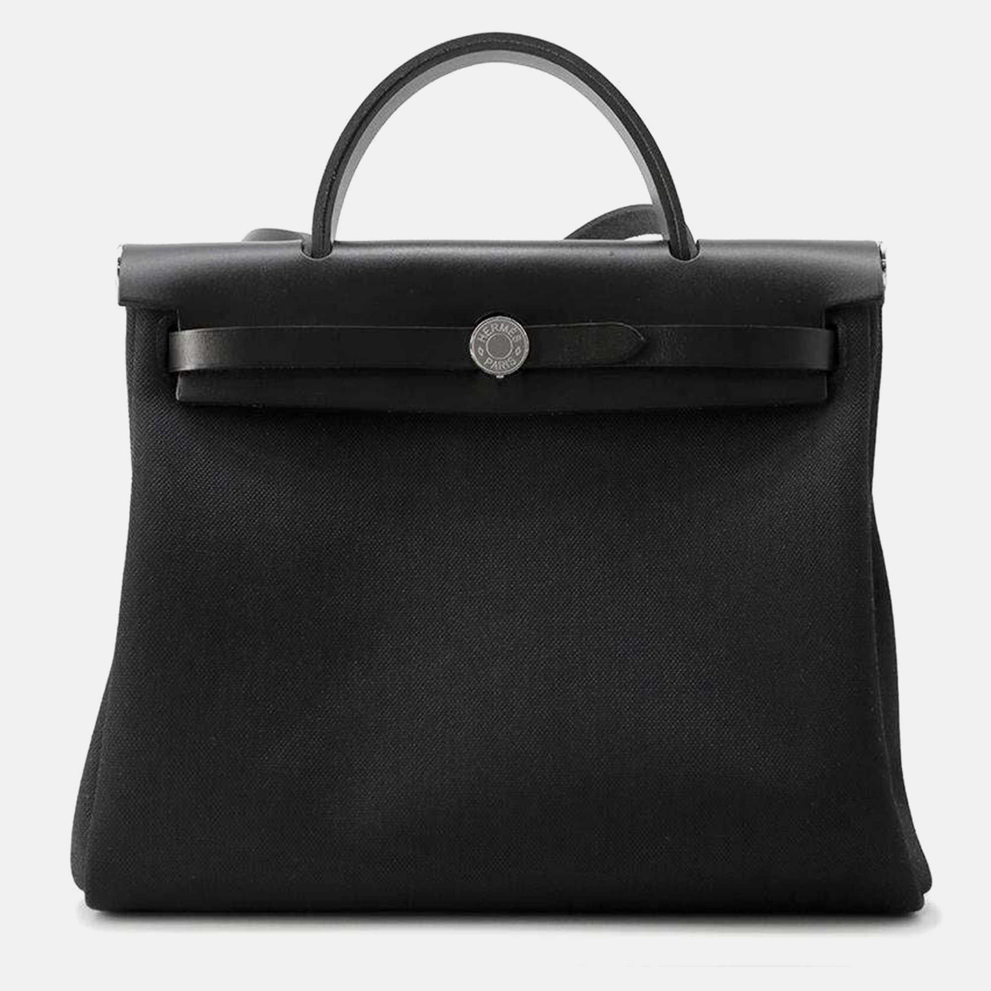 

Hermes Herbag Zip Le Tournet Black Toile Military Vache Hunter Leather Size