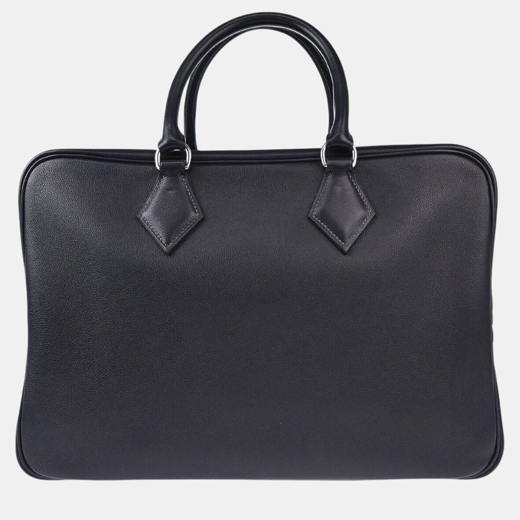 

Hermes Black Evergrain Plume 40 Handbag