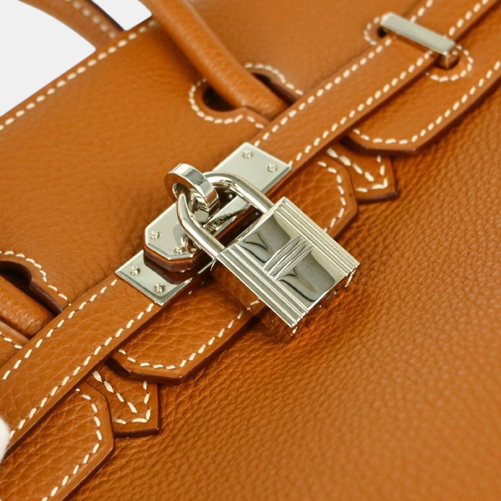 Hermes Gold Togo Birkin 25 Handbag 