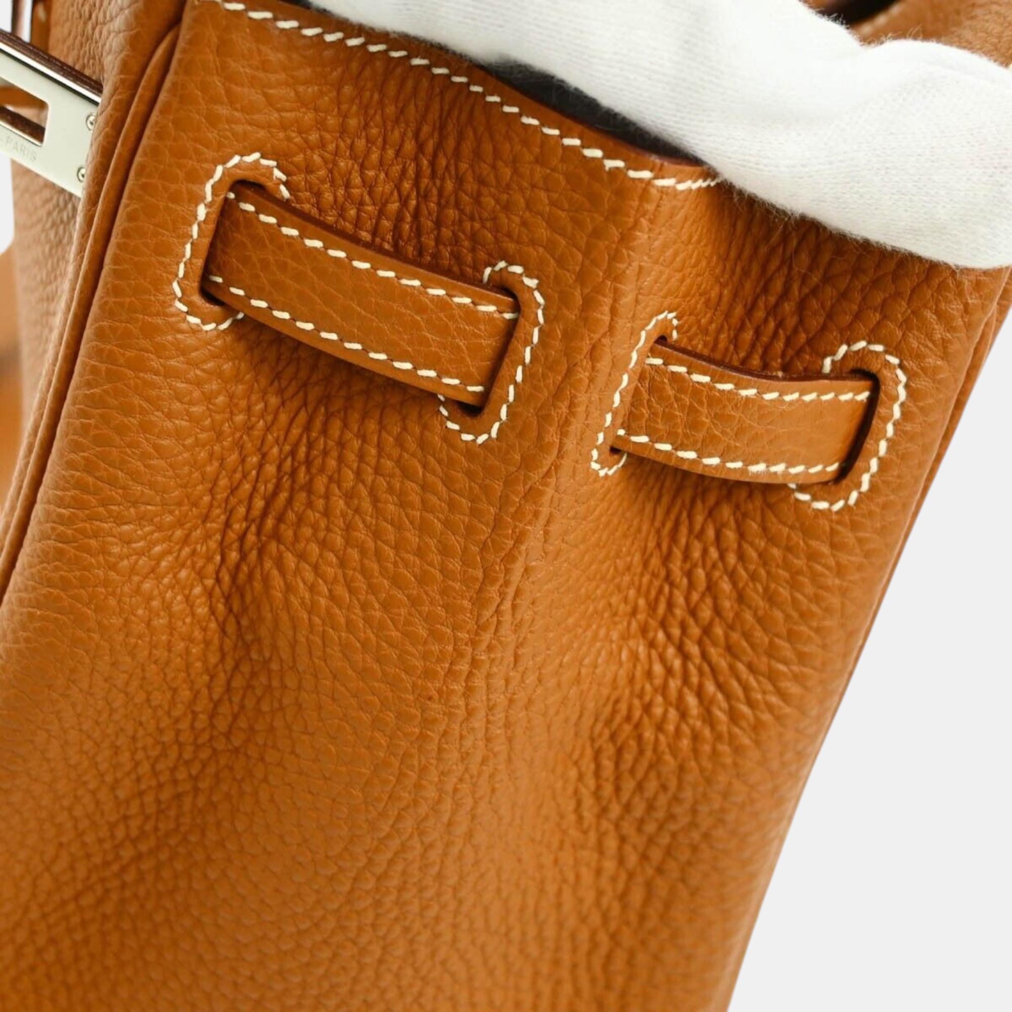 Hermes Gold Togo Birkin 25 Handbag 