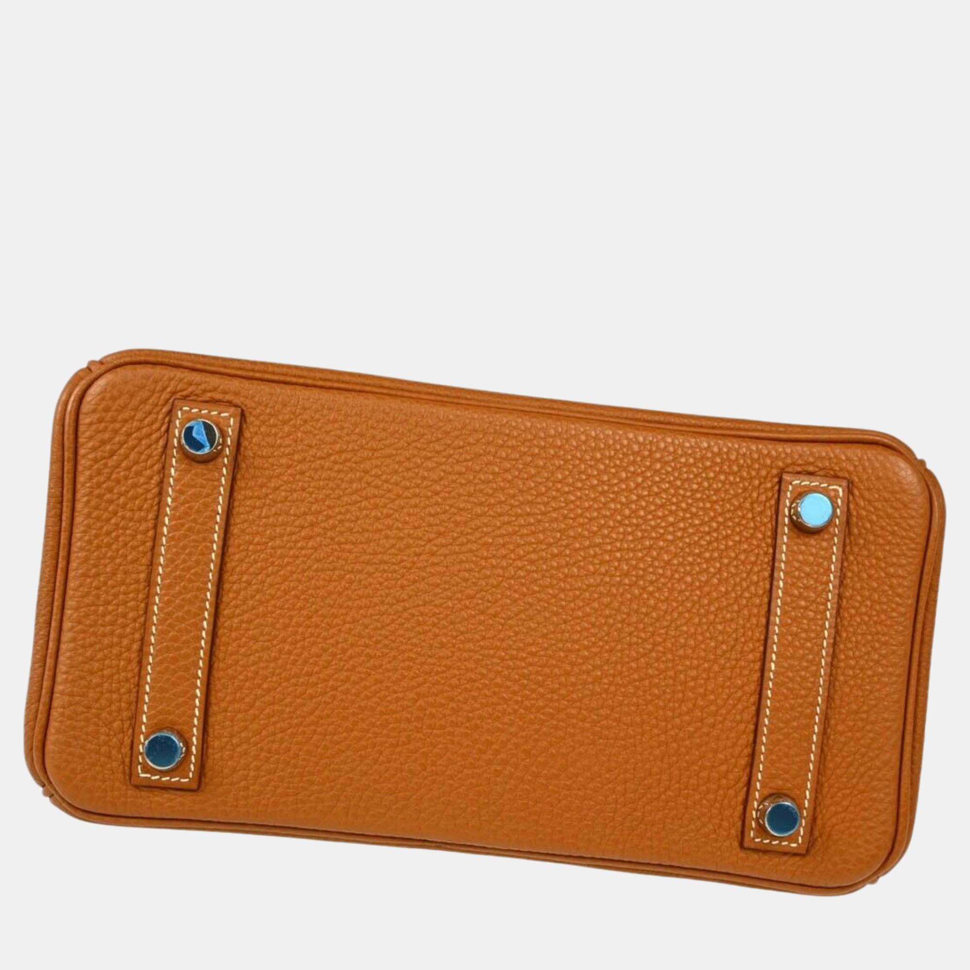 Hermes Gold Togo Birkin 25 Handbag 