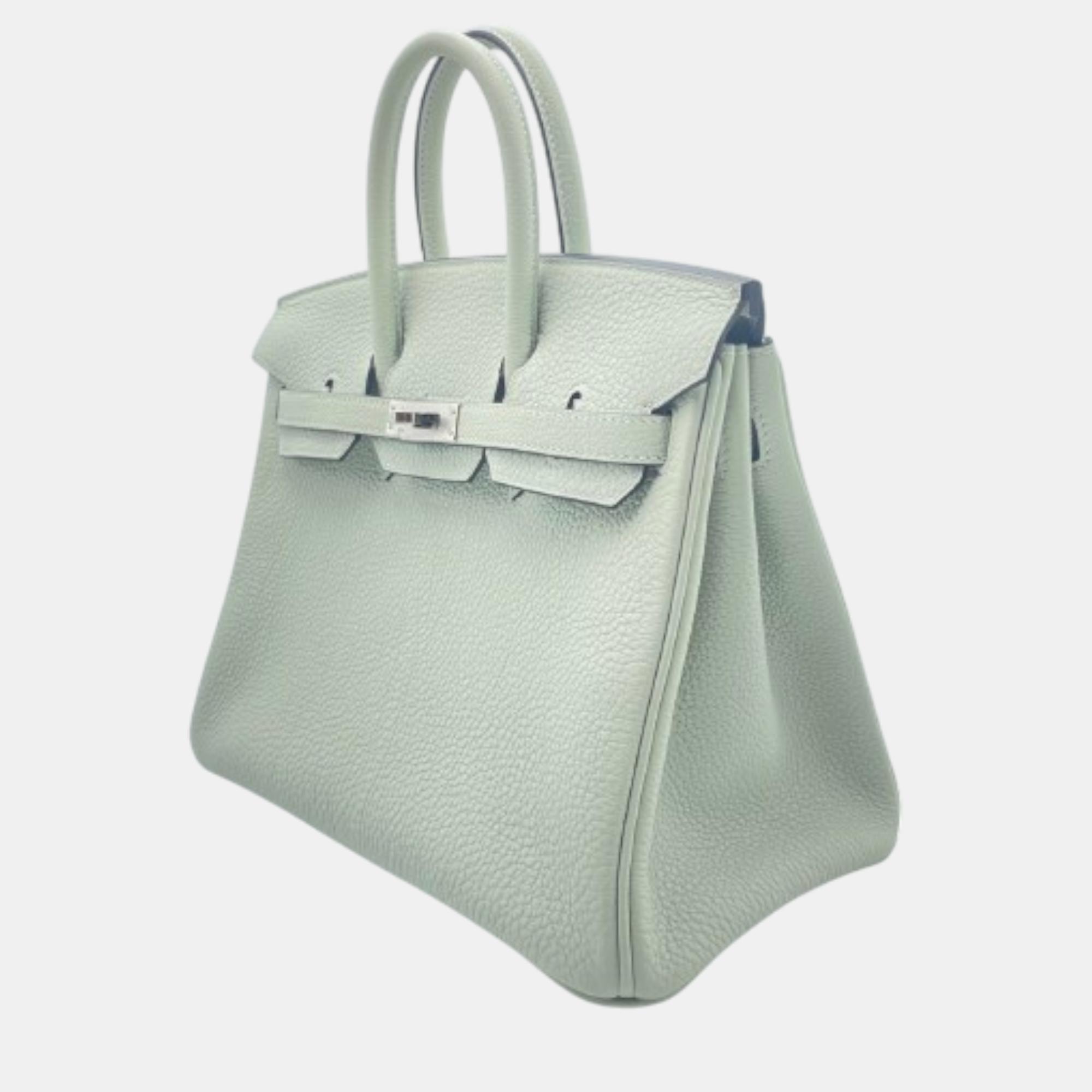 Hermes Greeneve Togo Leather Birkin 25 Bag 