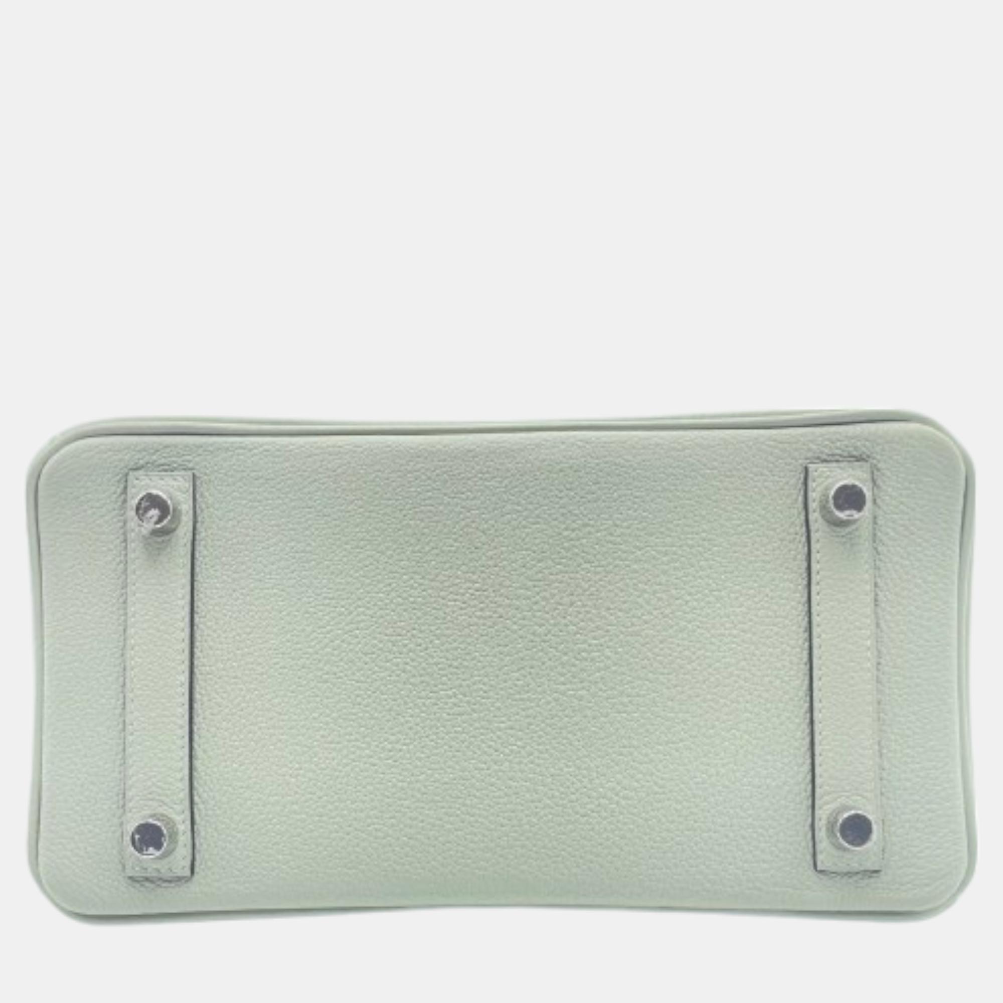 Hermes Greeneve Togo Leather Birkin 25 Bag 