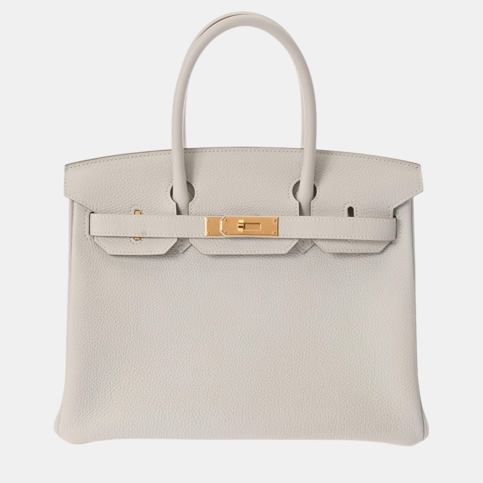 

Hermes Gripere Togo Togo Leather Birkin 30 Bag, Grey