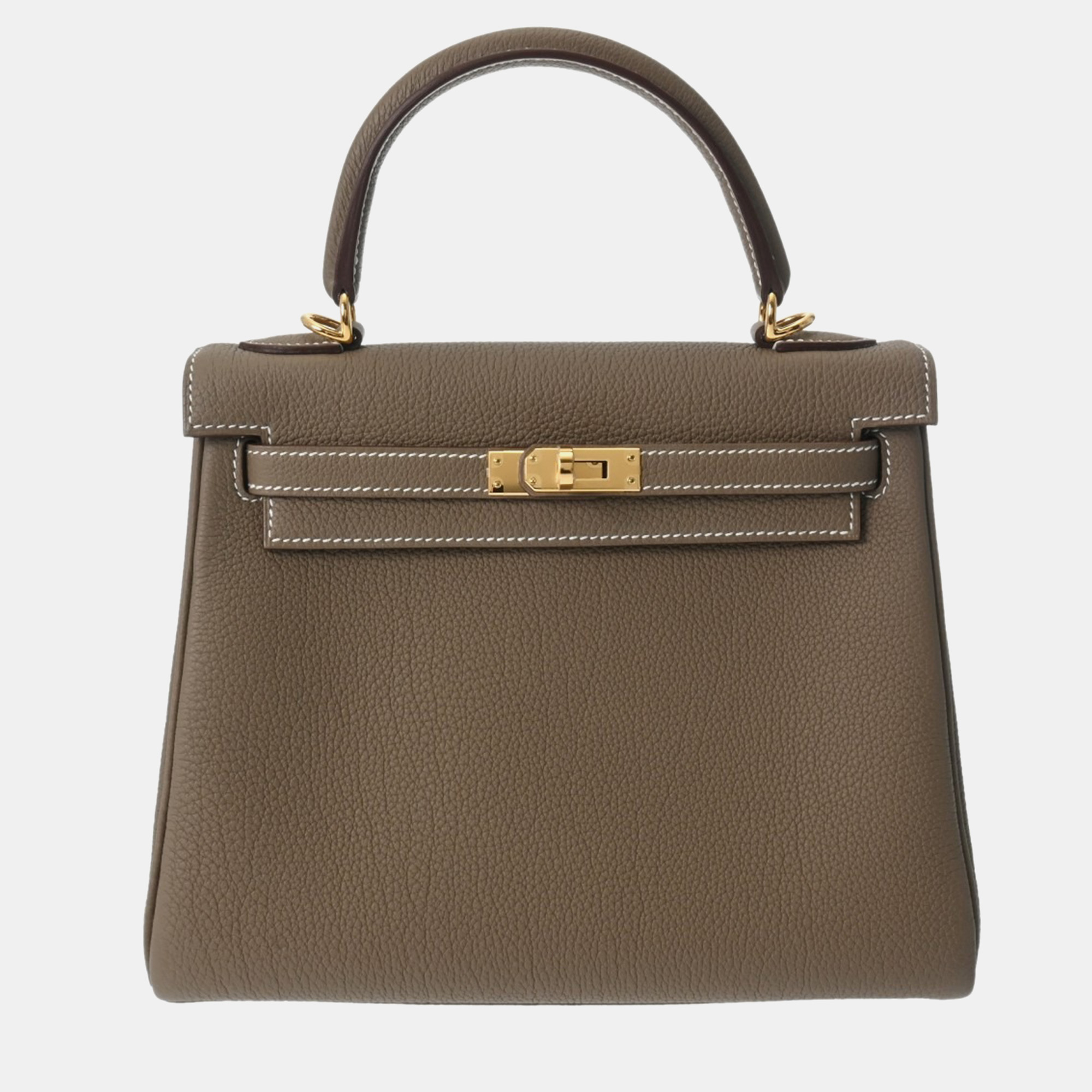 

Hermes Etoupe Togo Leather Kelly 25 Bag, Brown