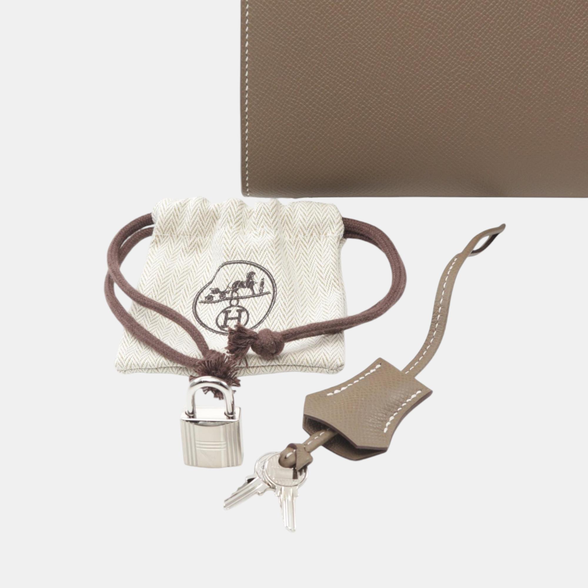 Hermes Birkin Sellier 25 Handbag Brown 