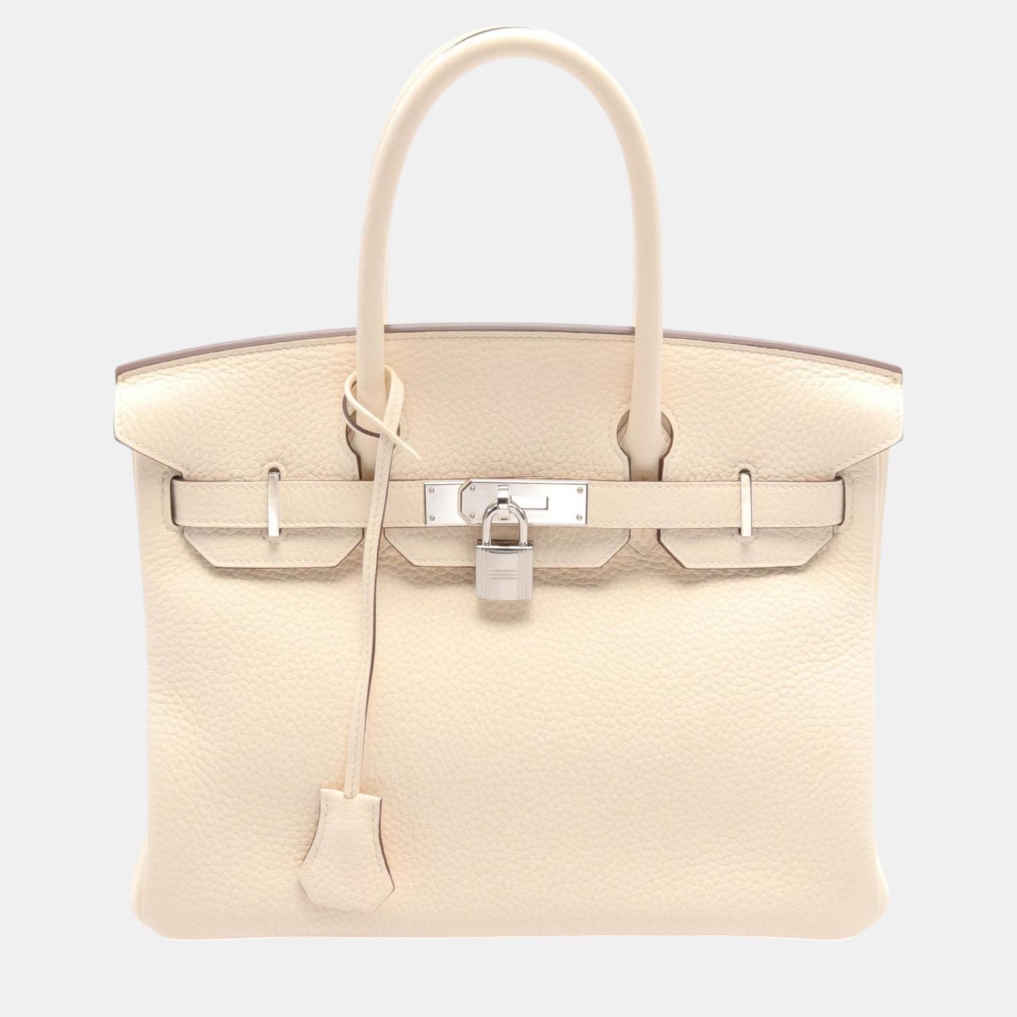 

Hermes Birkin 30 Handbag Ivory, White