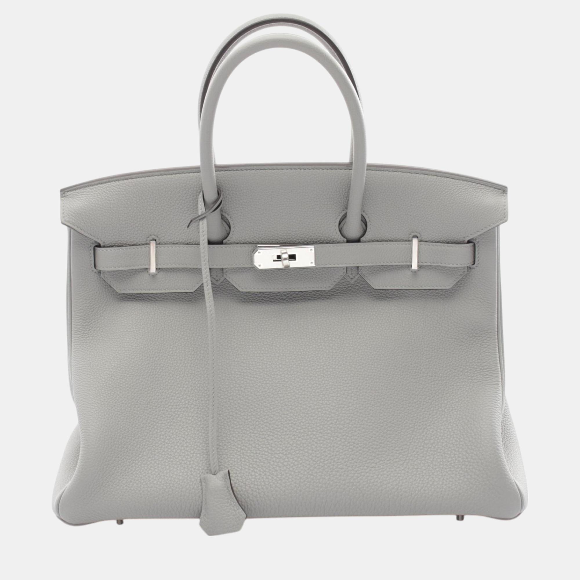 

Hermes Grey Togo Leather Birkin 35 Handbag