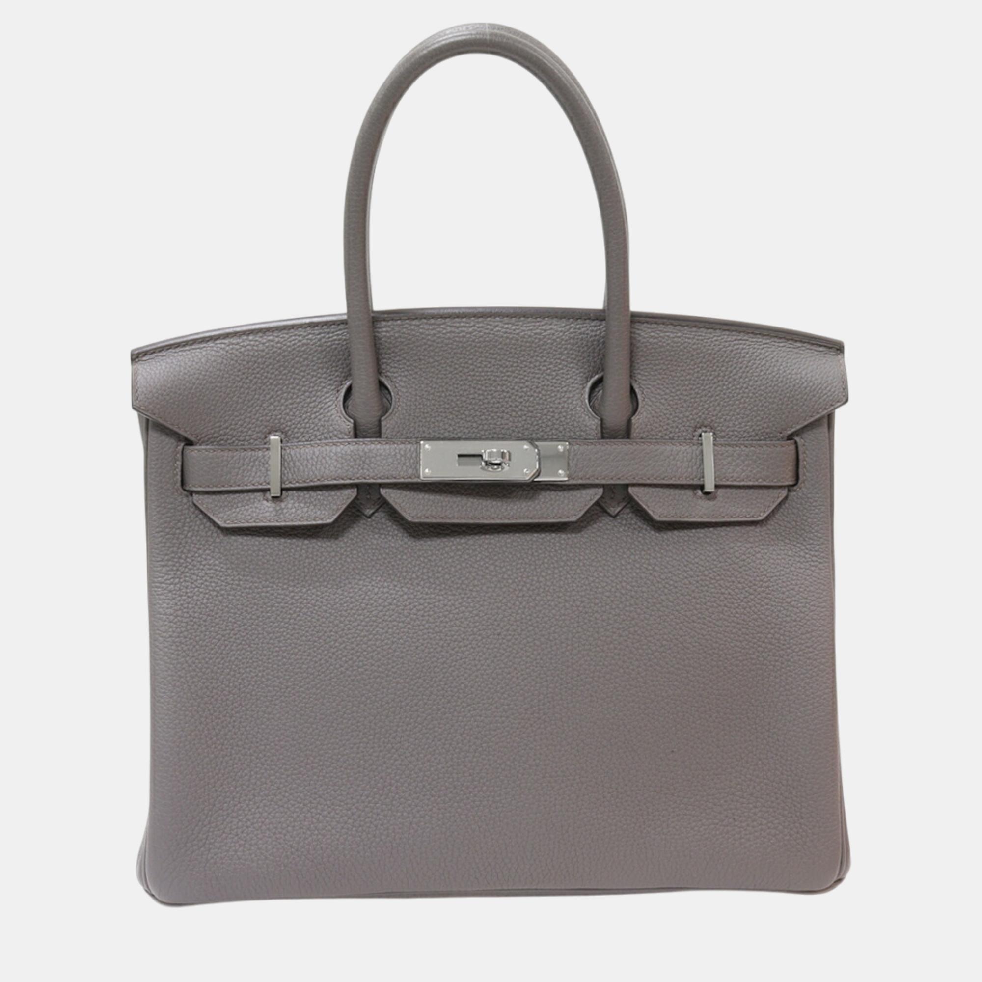 

Hermes Grey Togo Leather Birkin 30 Handbag