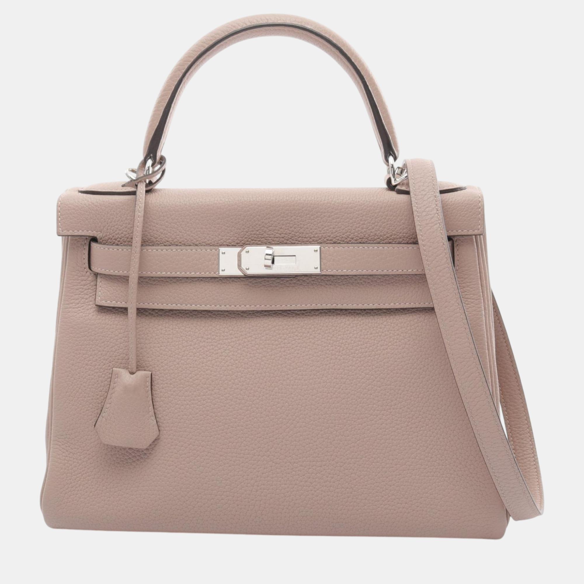 

Hermes Kelly 28 Togo Handbag Pink