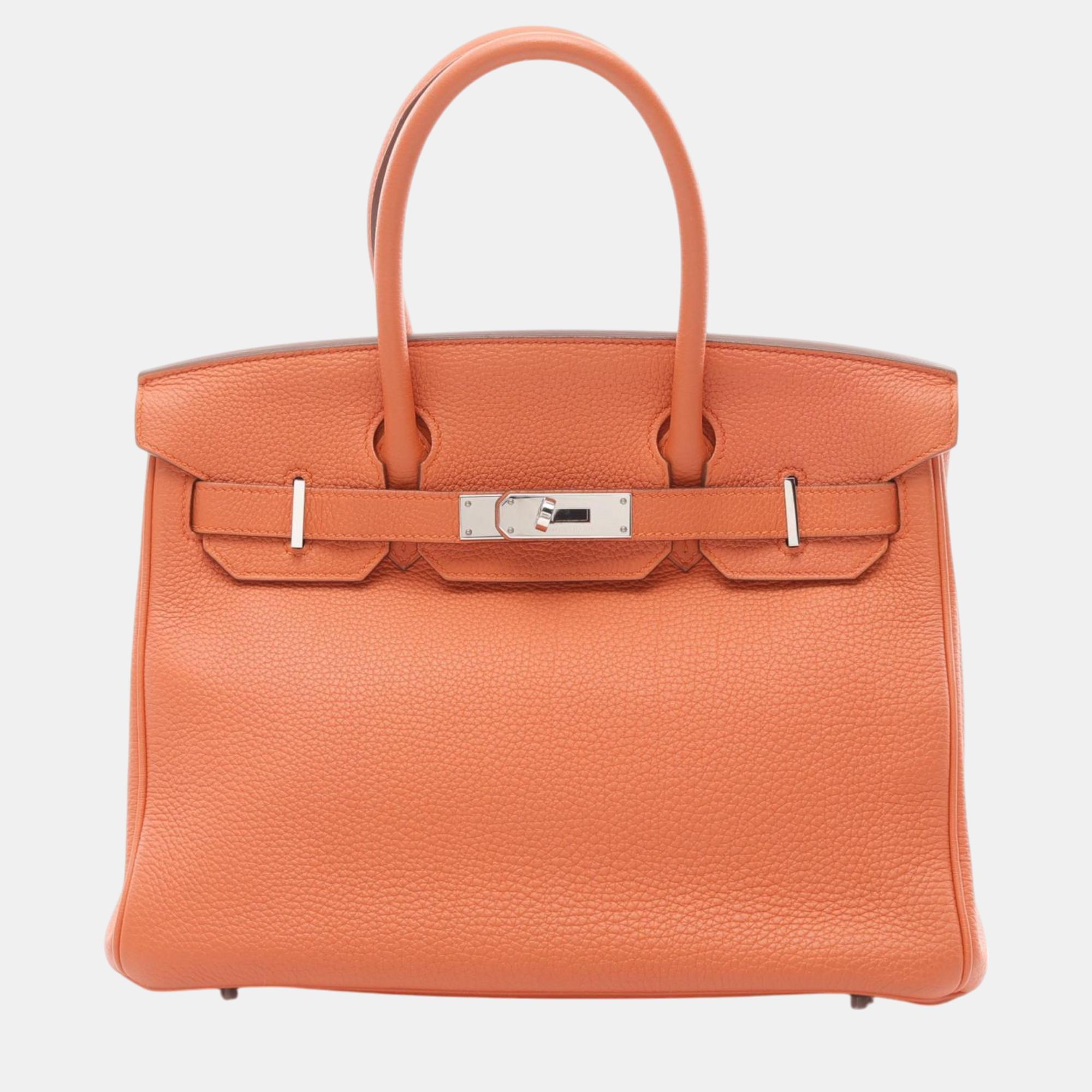 

Hermes Birkin 30 Togo Handbag Orange