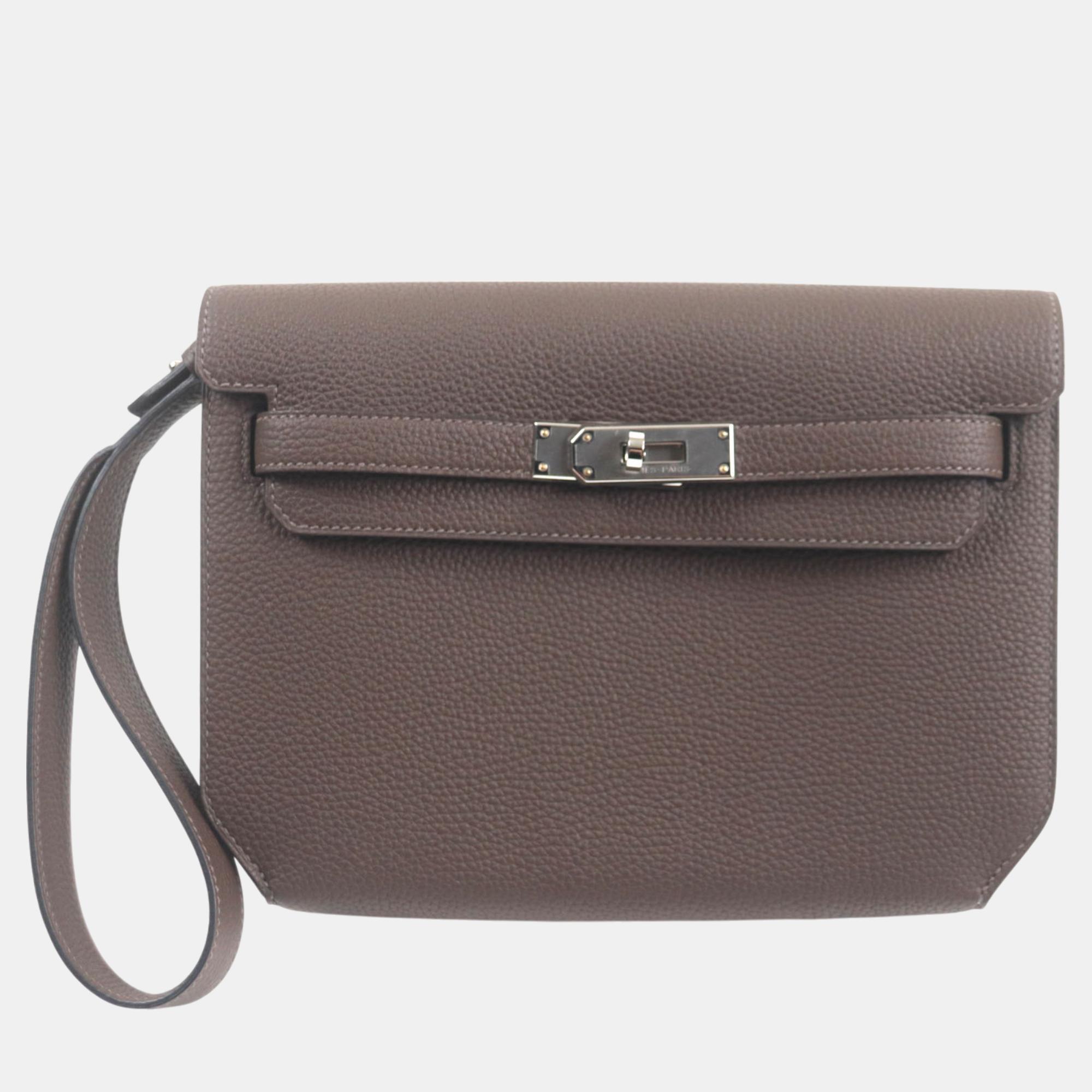 

Hermes Kelly Depeche 25 Togo Clutch 2024, Grey