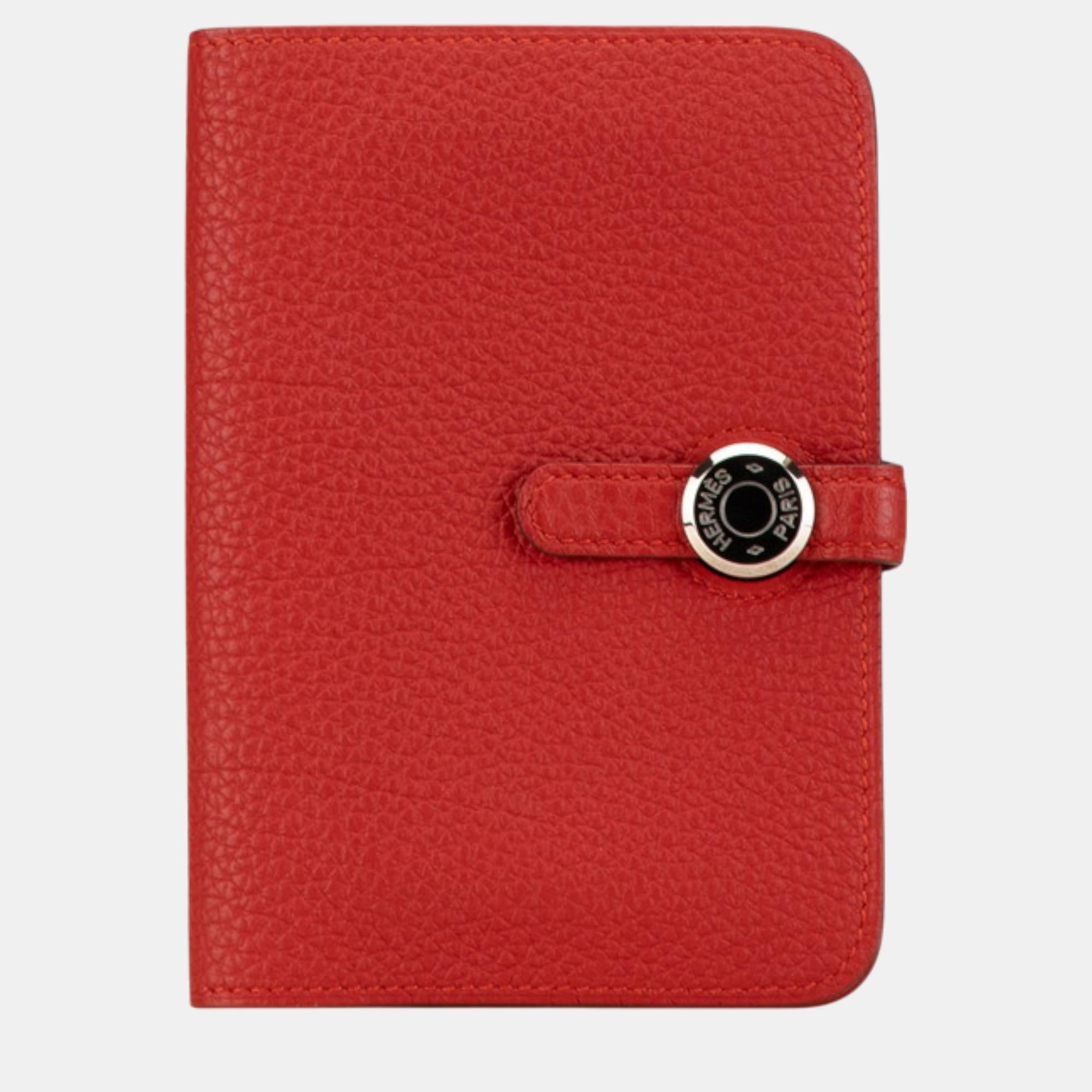 

Hermes Dogon Bifold Wallet Card Case, Red