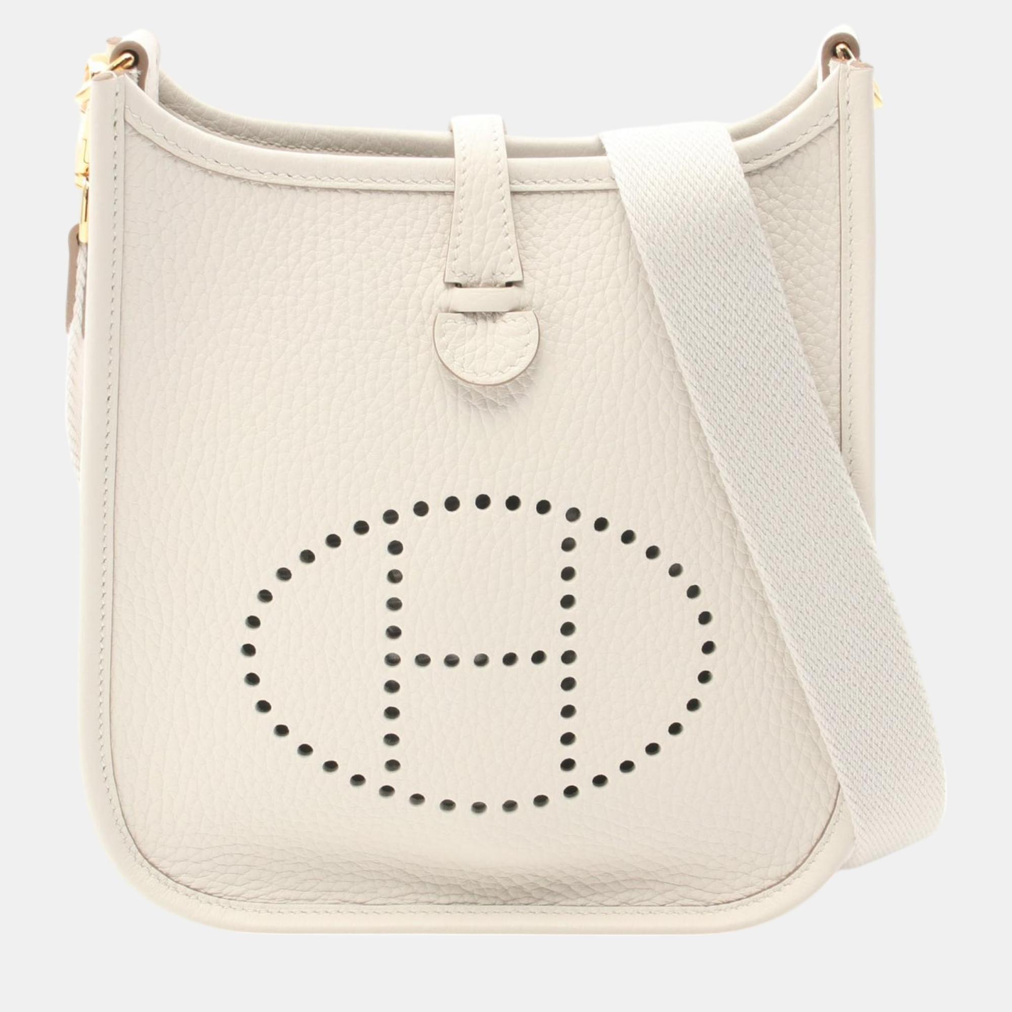 

Hermes Evelyne TPM Shoulder Bag White