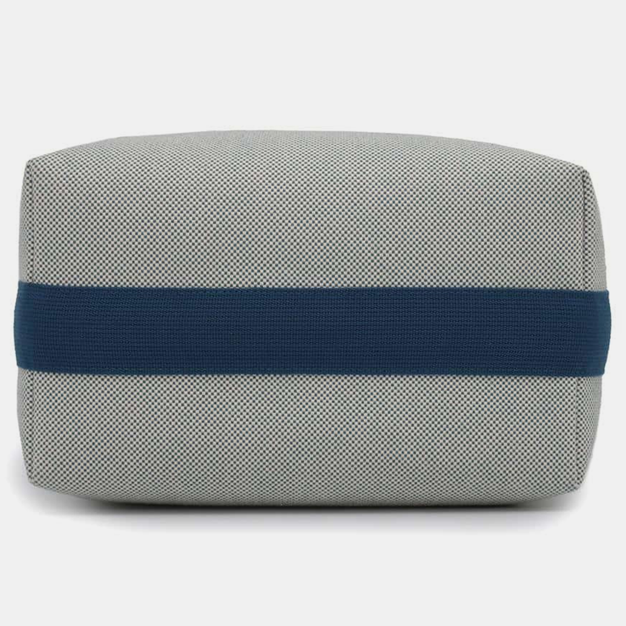 Hermes Black Blue Nattier Canvas Cabriole Bridor GM  Bag 
