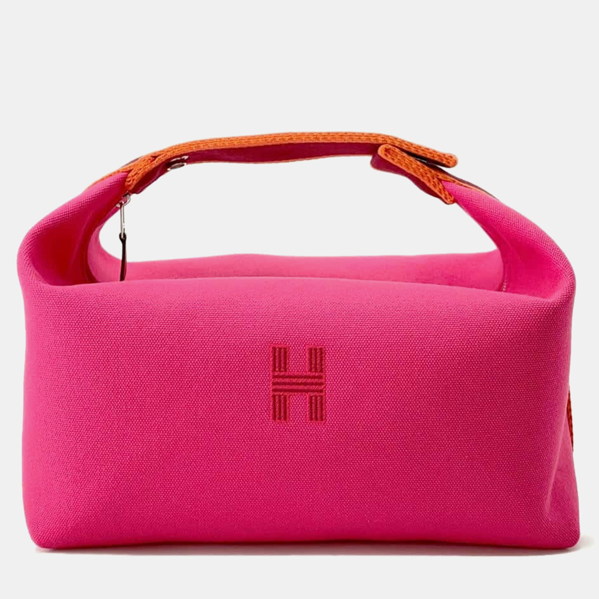 

Hermes Hibiscus Canvas Bride-a-Brac Case GM Bag, Pink