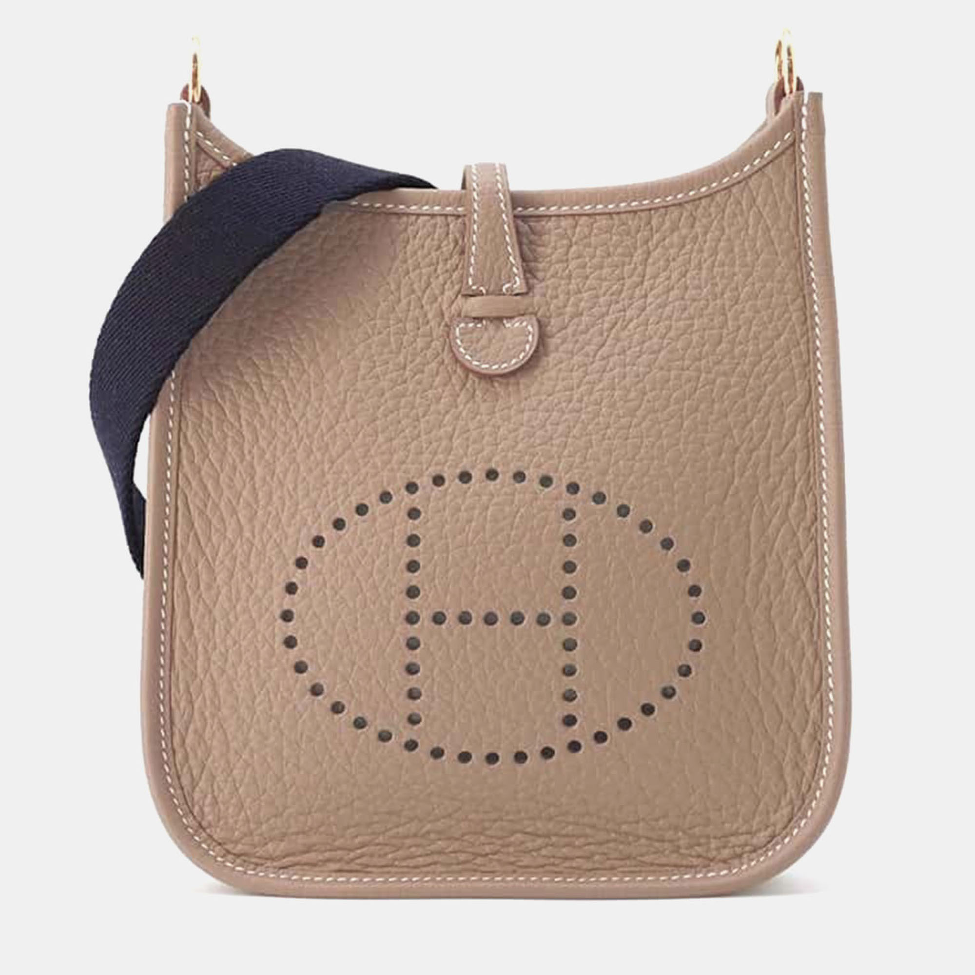 

Hermes Evelyne Etoupe/Blue Indigo Taurillon Clemence Size Tpm