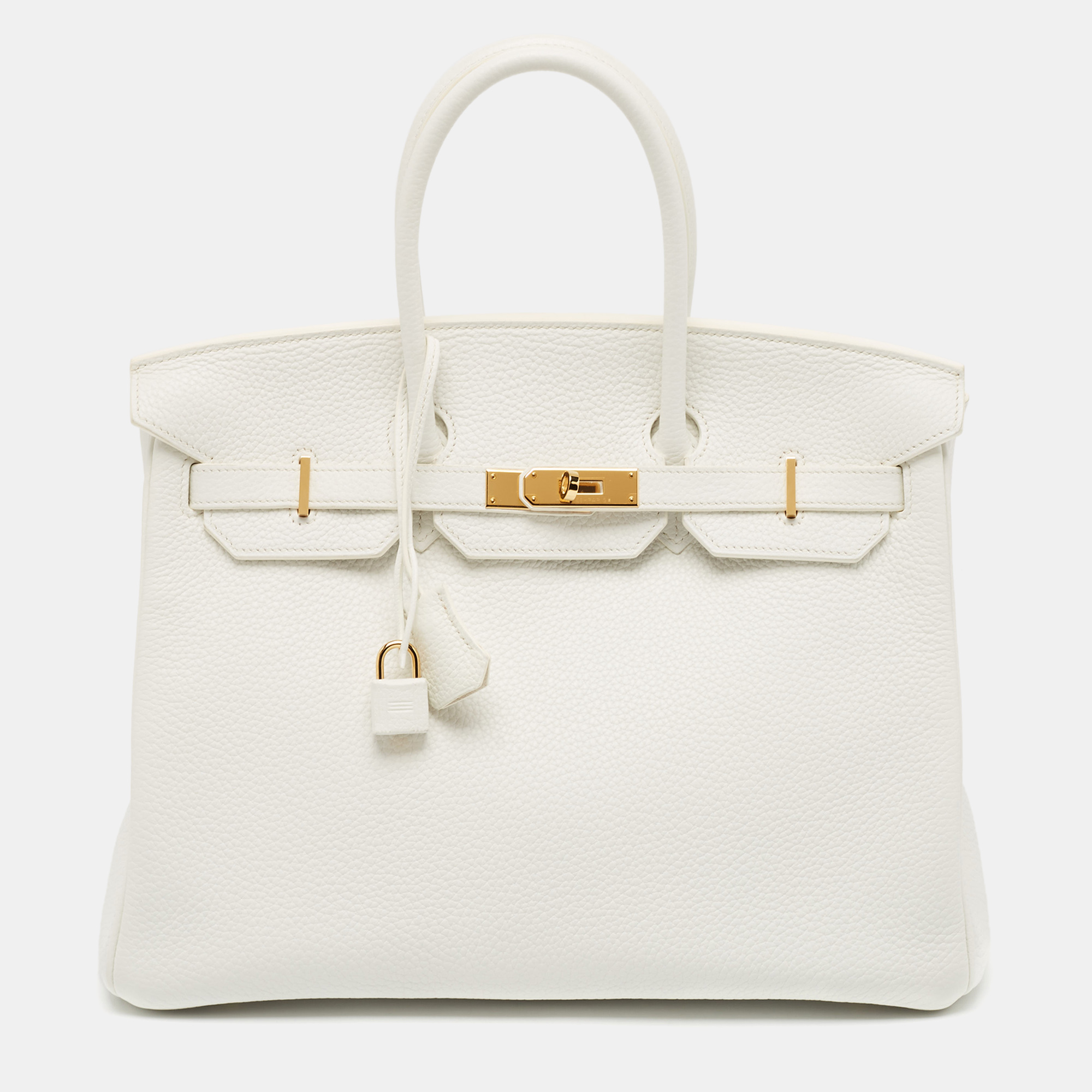 

Hermès Blanc Togo Leather Gold Finish Birkin 35 Bag, White