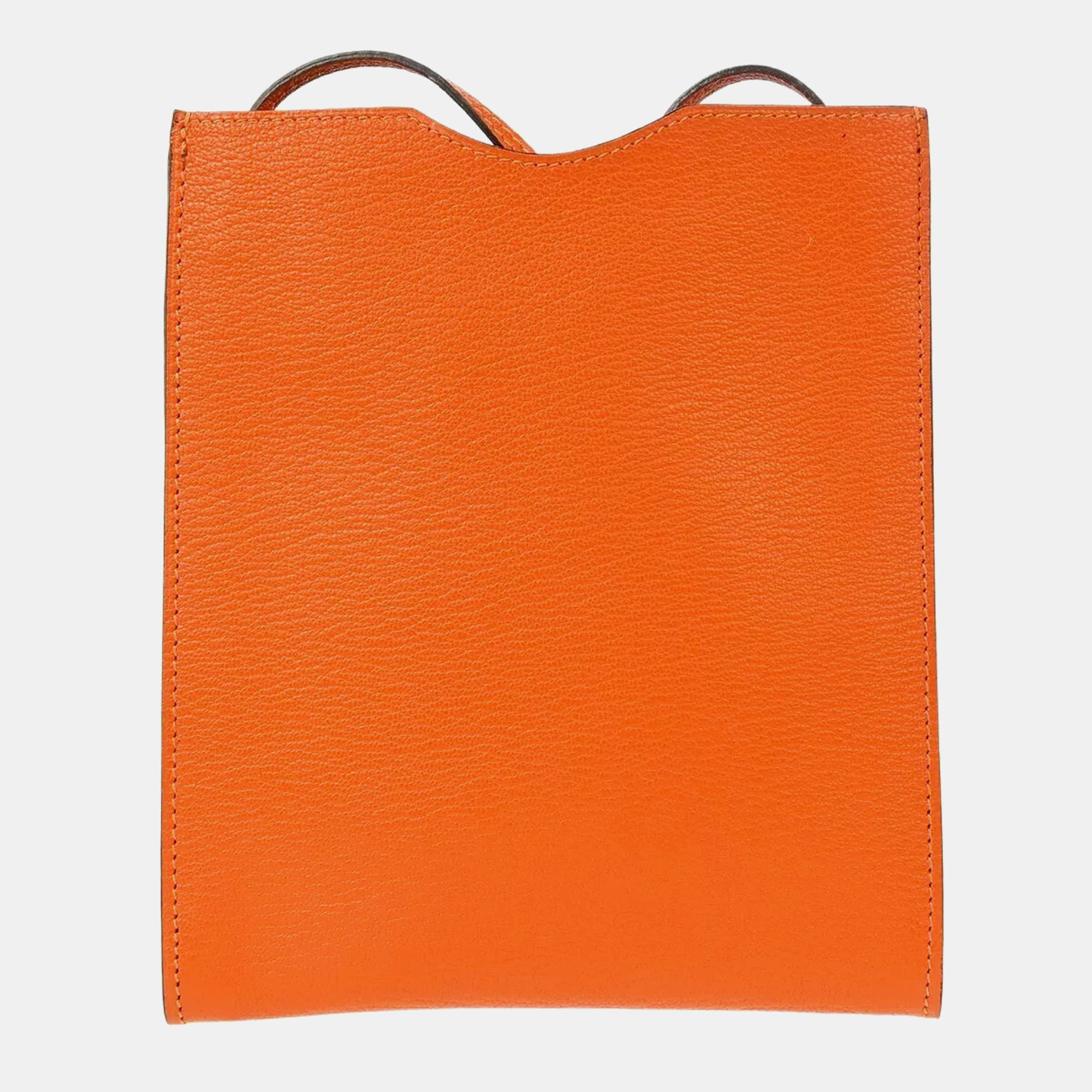 

Hermes Orange Chevre Onimaitou Shoulder Bag