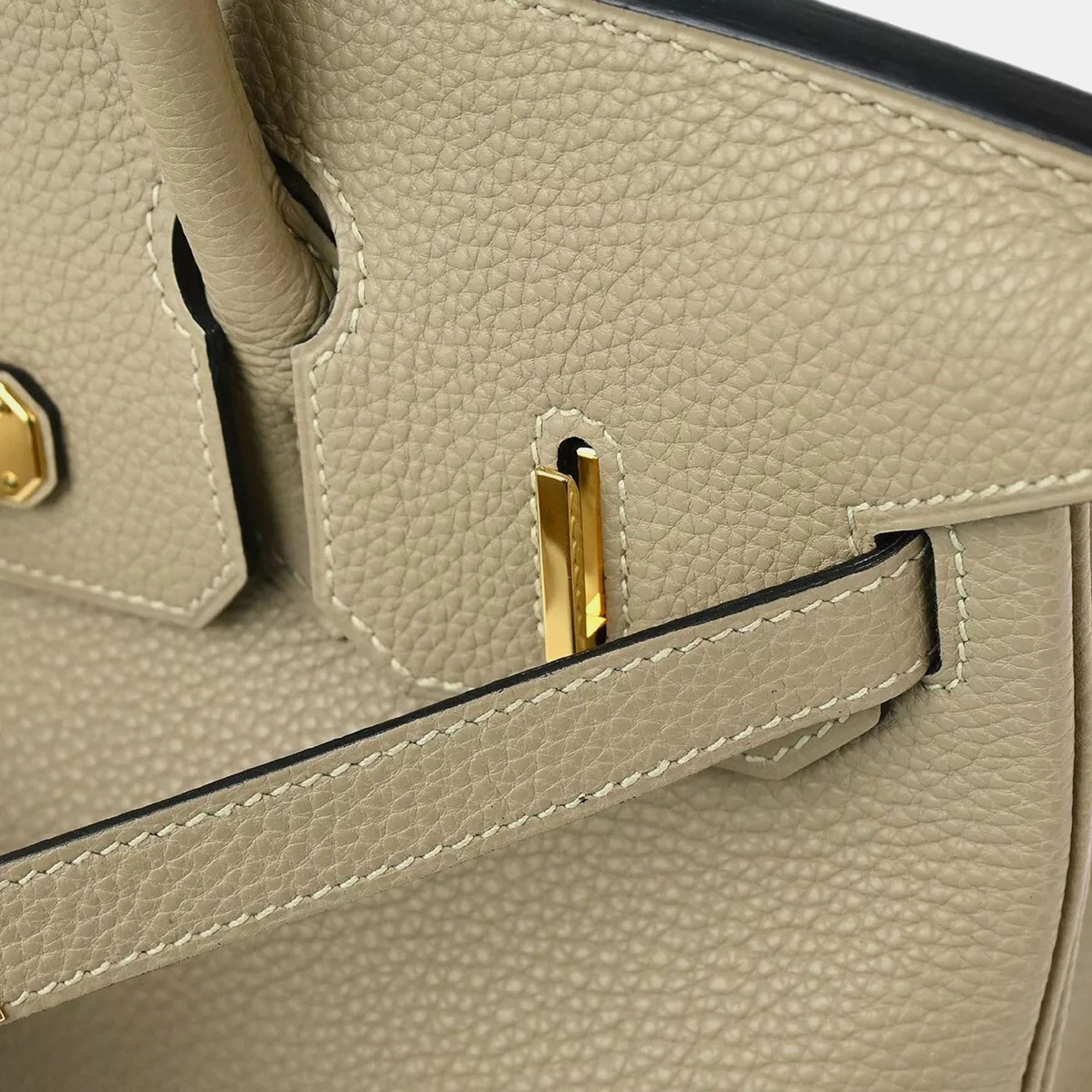 Hermes Tourterelle Gray Togo Leather Birkin 30 Handbag 