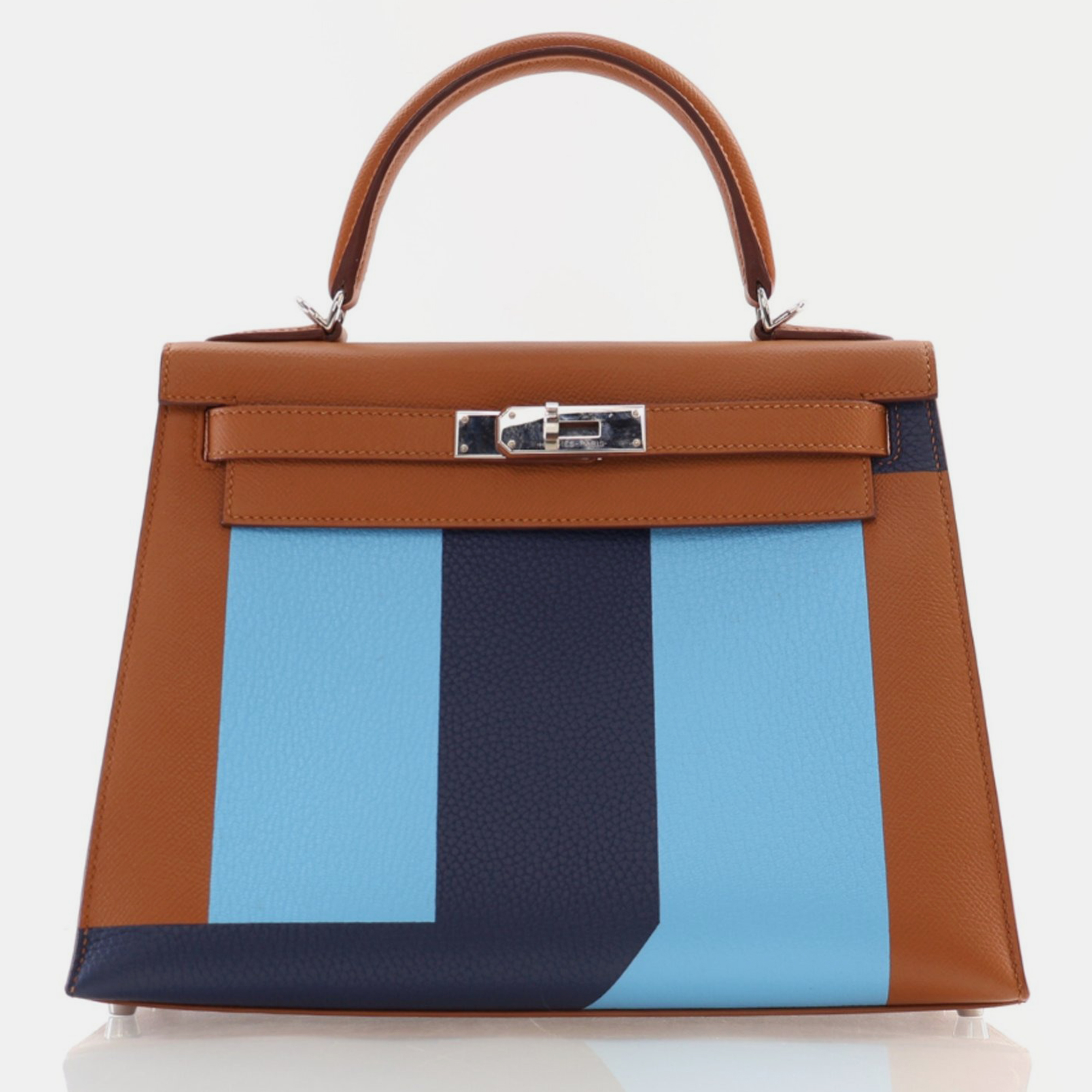 

Hermes Gold Epsom Kelly Graphie Lettre  Kelly Sellier 28, Blue