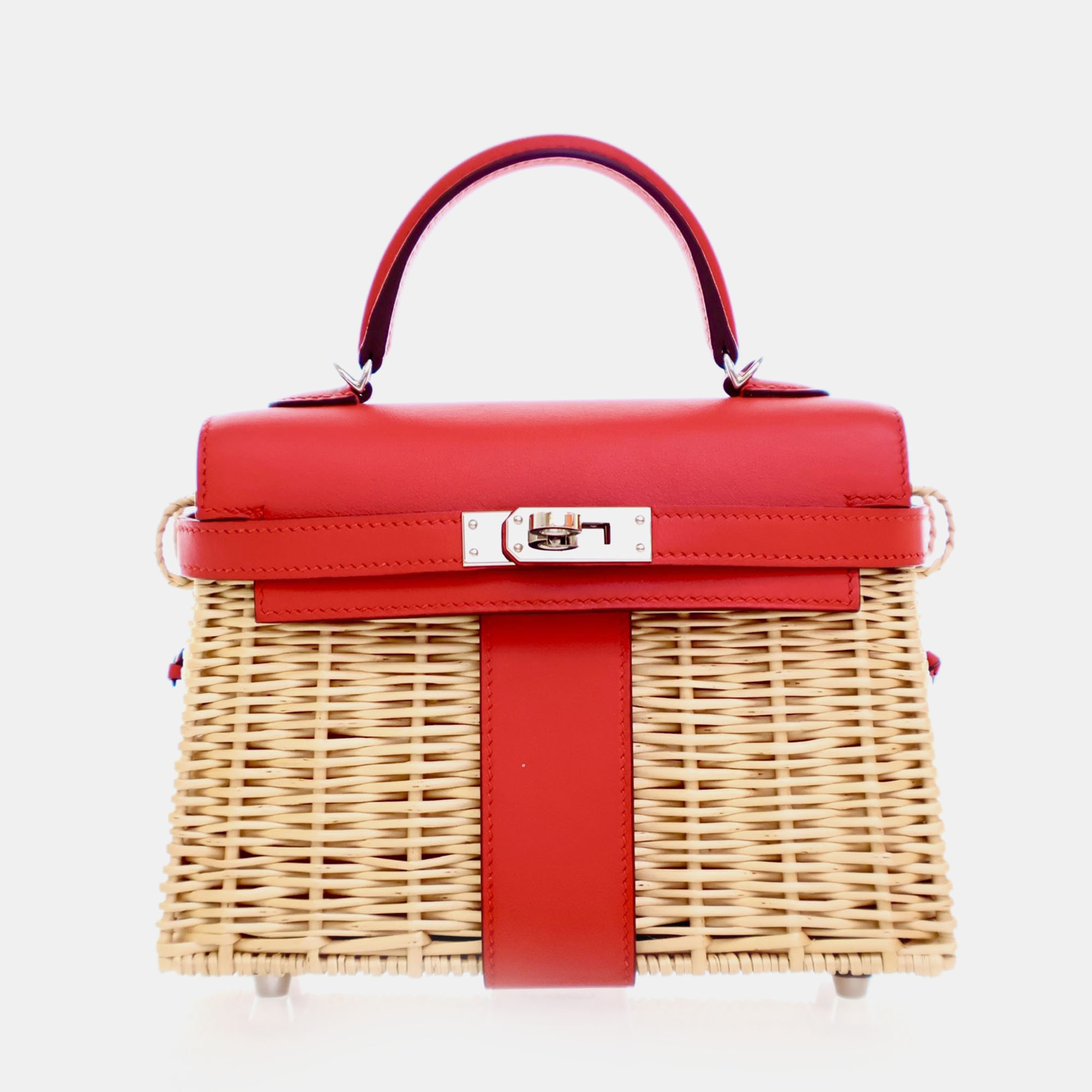 

Hermes Picnic Kelly 20 Rouge De Coeur Swift, Beige