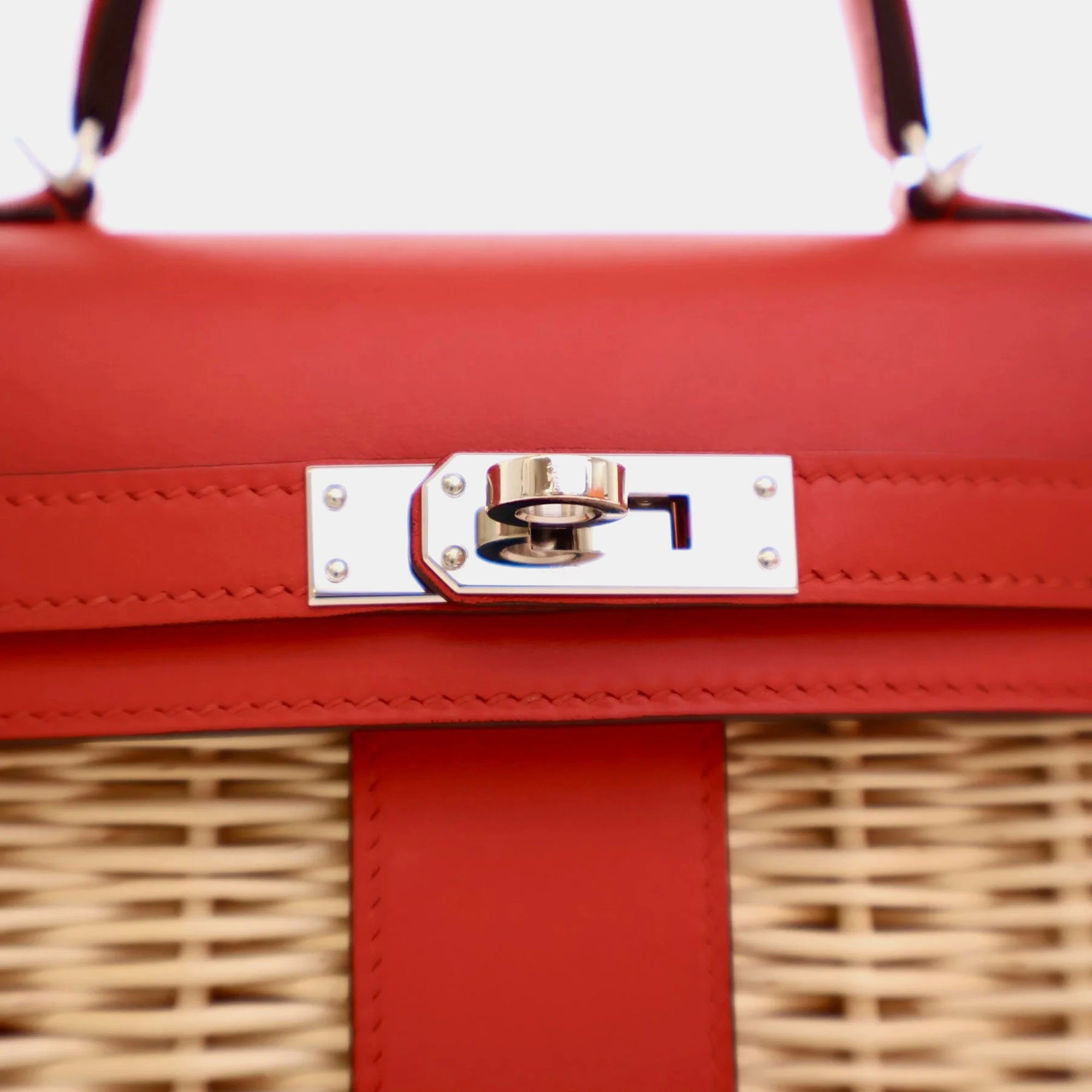 Hermes Picnic Kelly 20 Rouge De Coeur Swift 