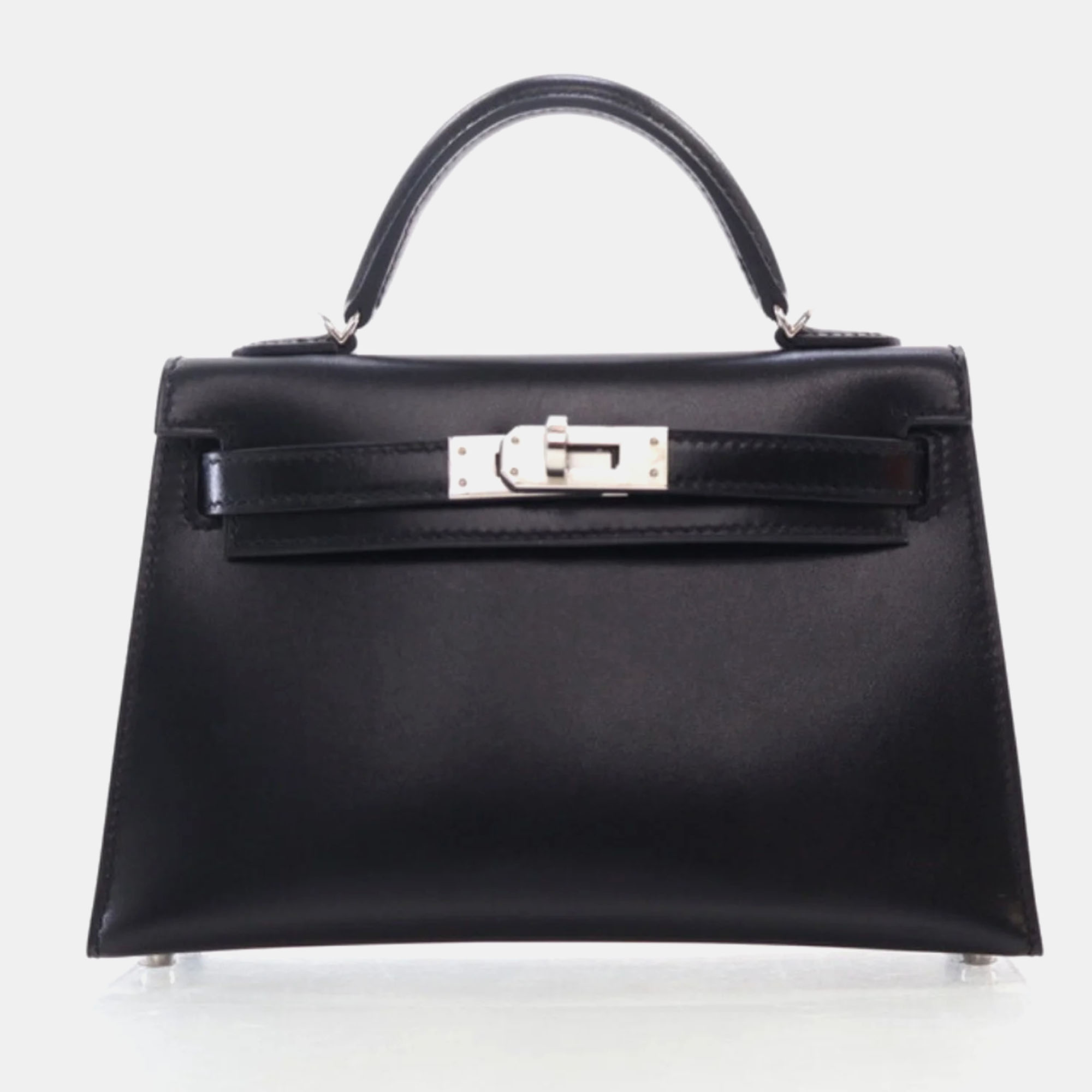 

Hermes Noir Box Calf Mini Kelly 20, Black