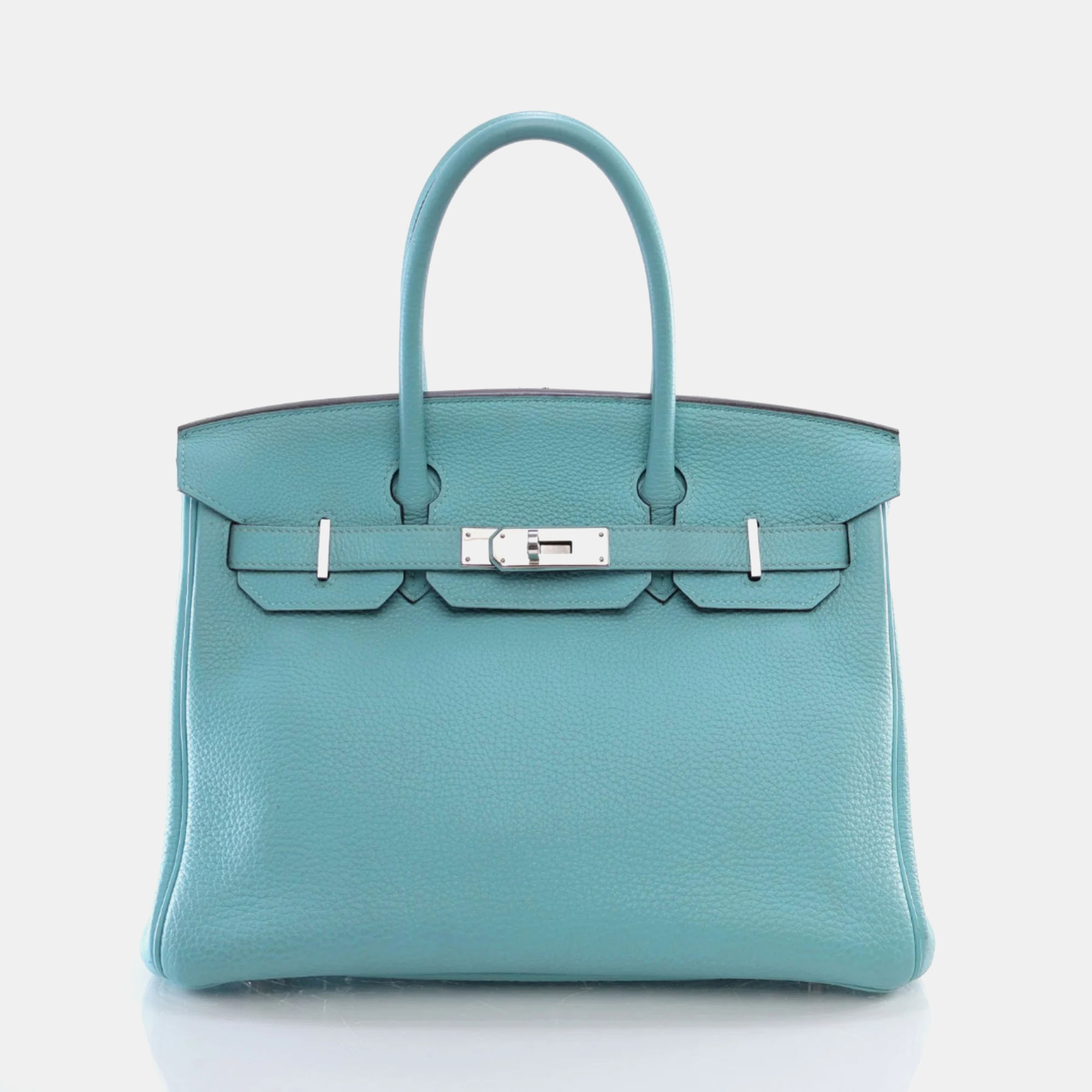 

Hermes Birkin 30 Bleu Atoll Togo PHW, Blue