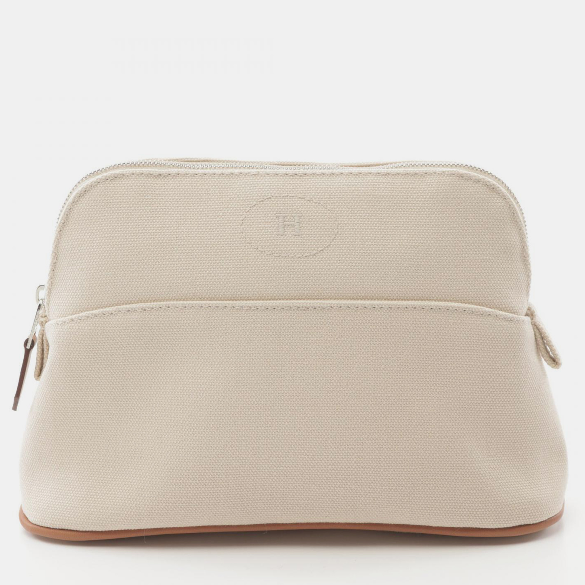 

Hermes Canvas Bolide 20 Beige Pouch