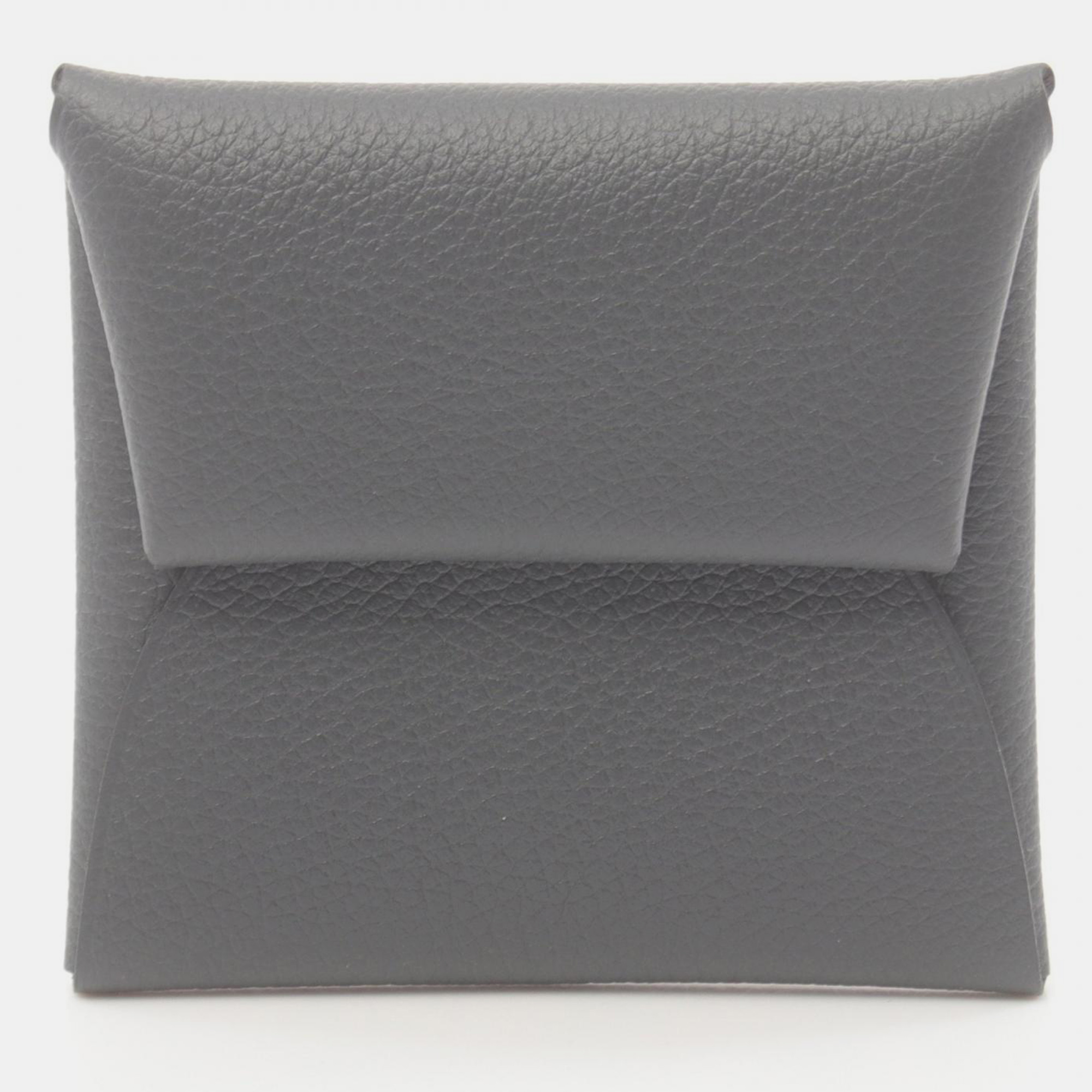 

Hermes Grey Chevre Leather Bastia Wallet