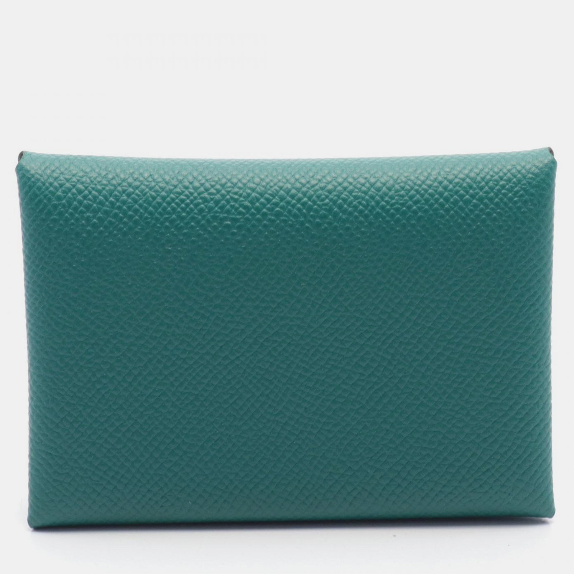 

Hermes Green Leather Calvi Duo Wallet